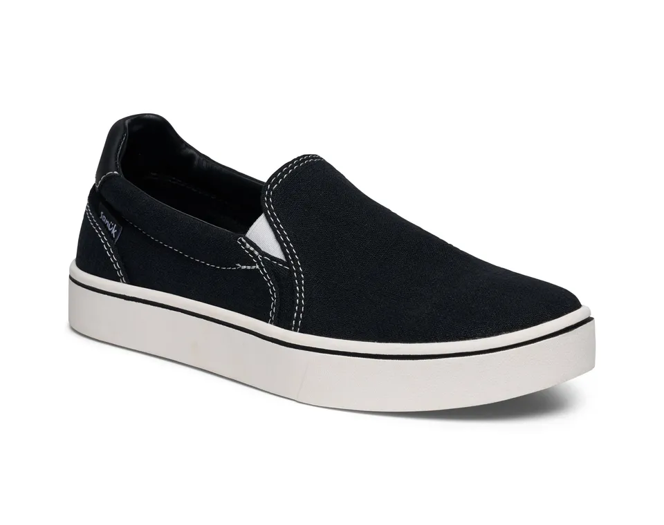 Sanuk Hava Snack slip-on ragazzi Black senza lacci