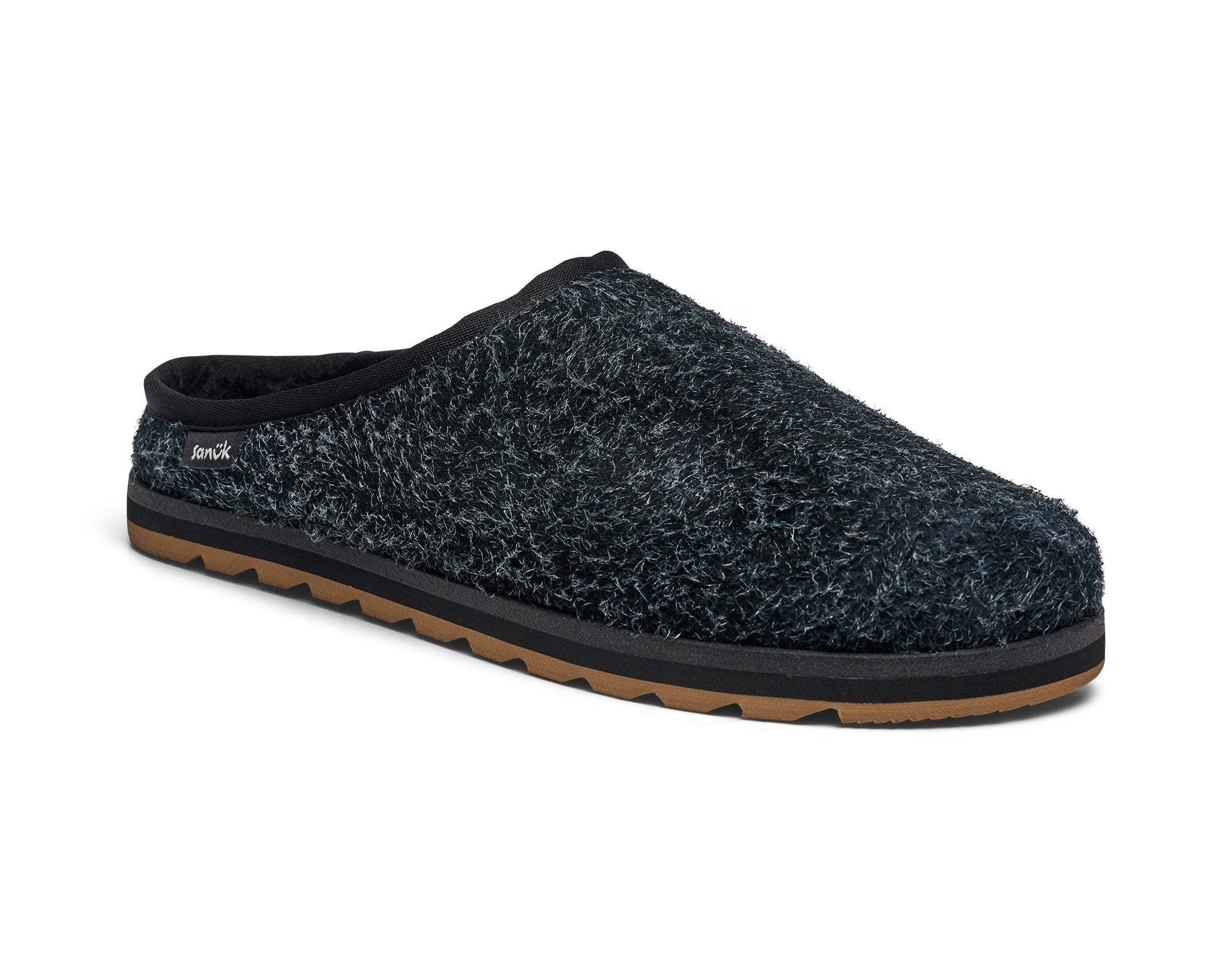Sanuk Yoga Cloud Lounger Leather pantofola uomo nero suede