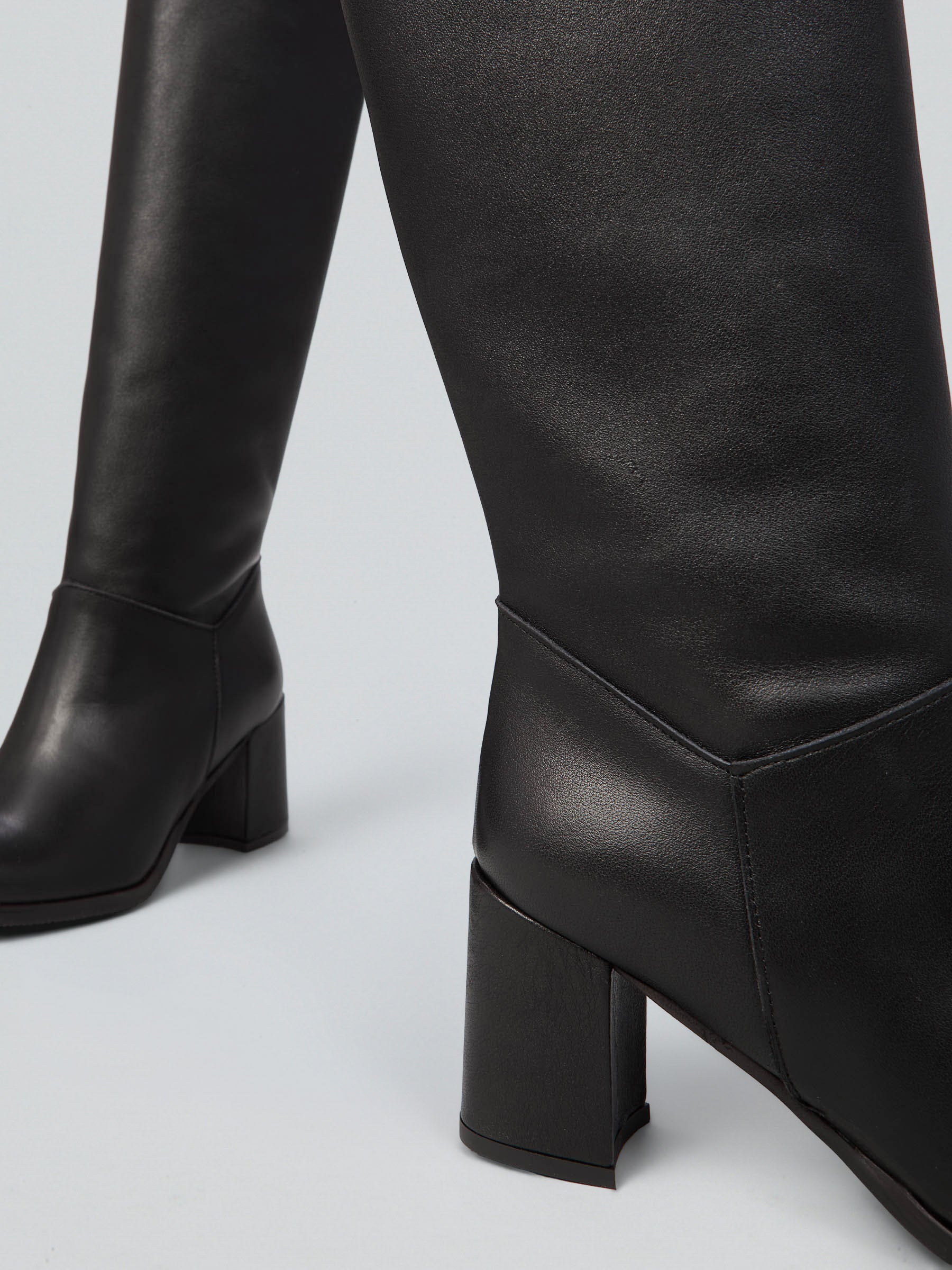 Ovyè Stivali con Tacco stivali pelle nero tacco 8 cm