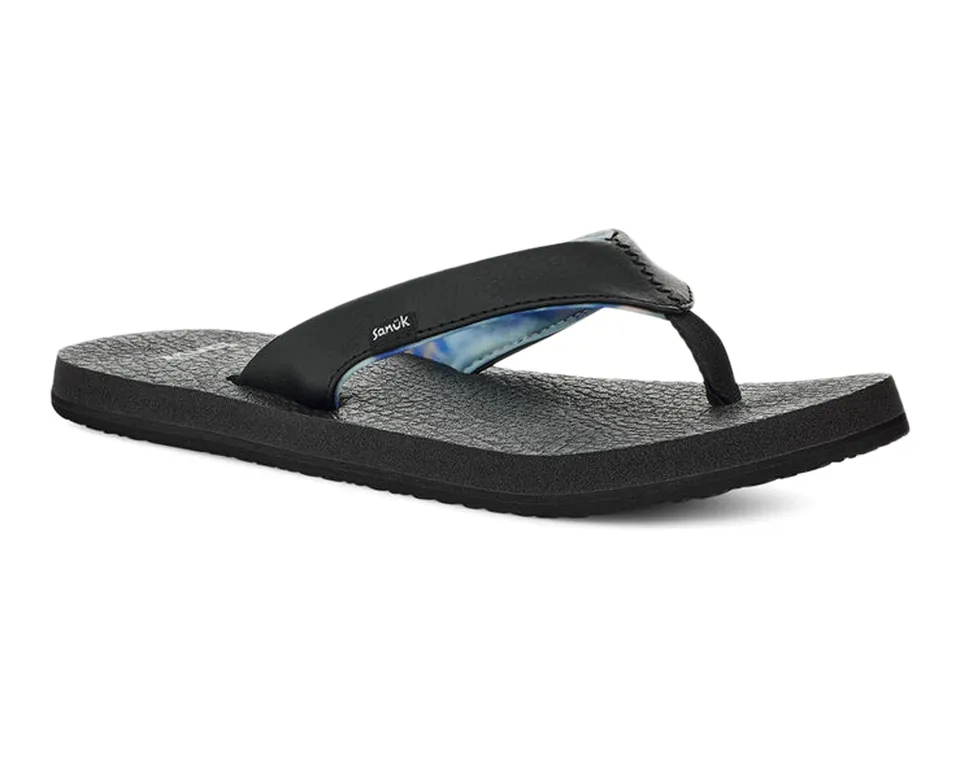 Sanuk Yoga Mat infradito bimba Nero taglia 13-1