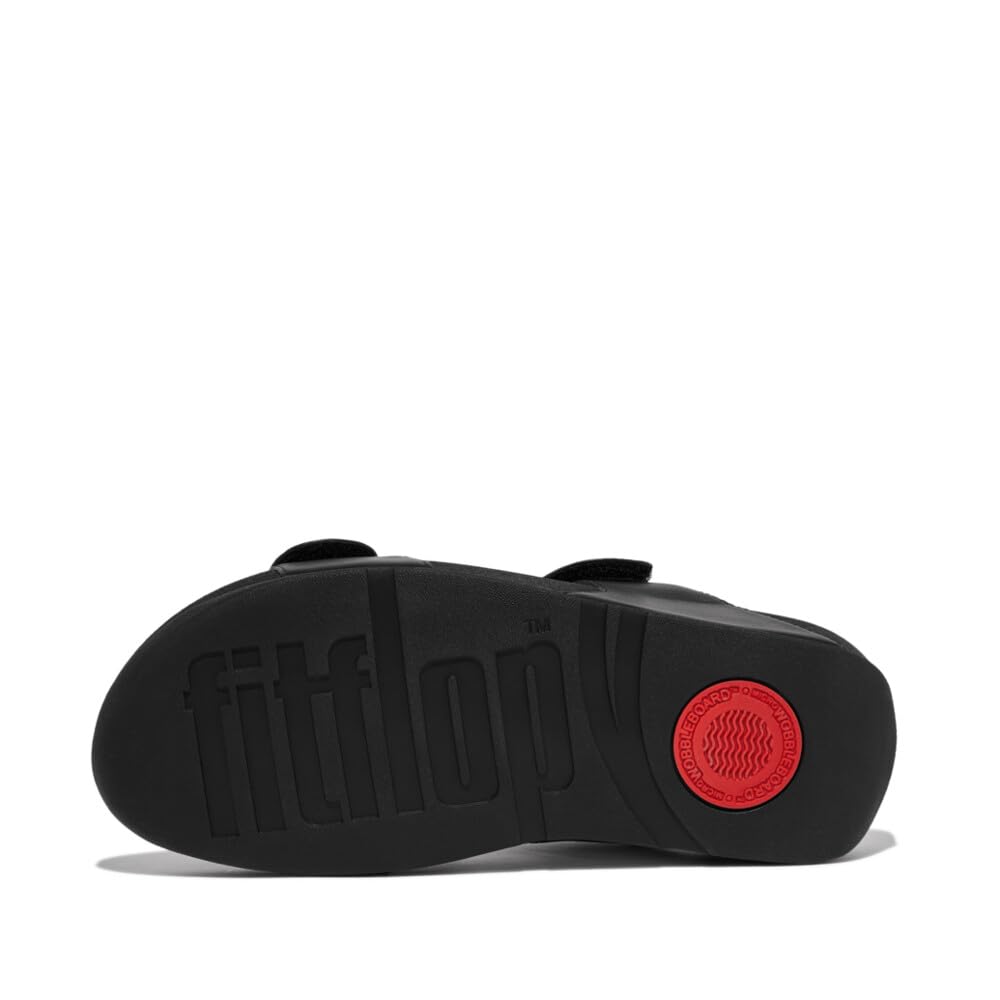 FitFlop Lulu Sandali Donna Neri in Pelle Regolabili