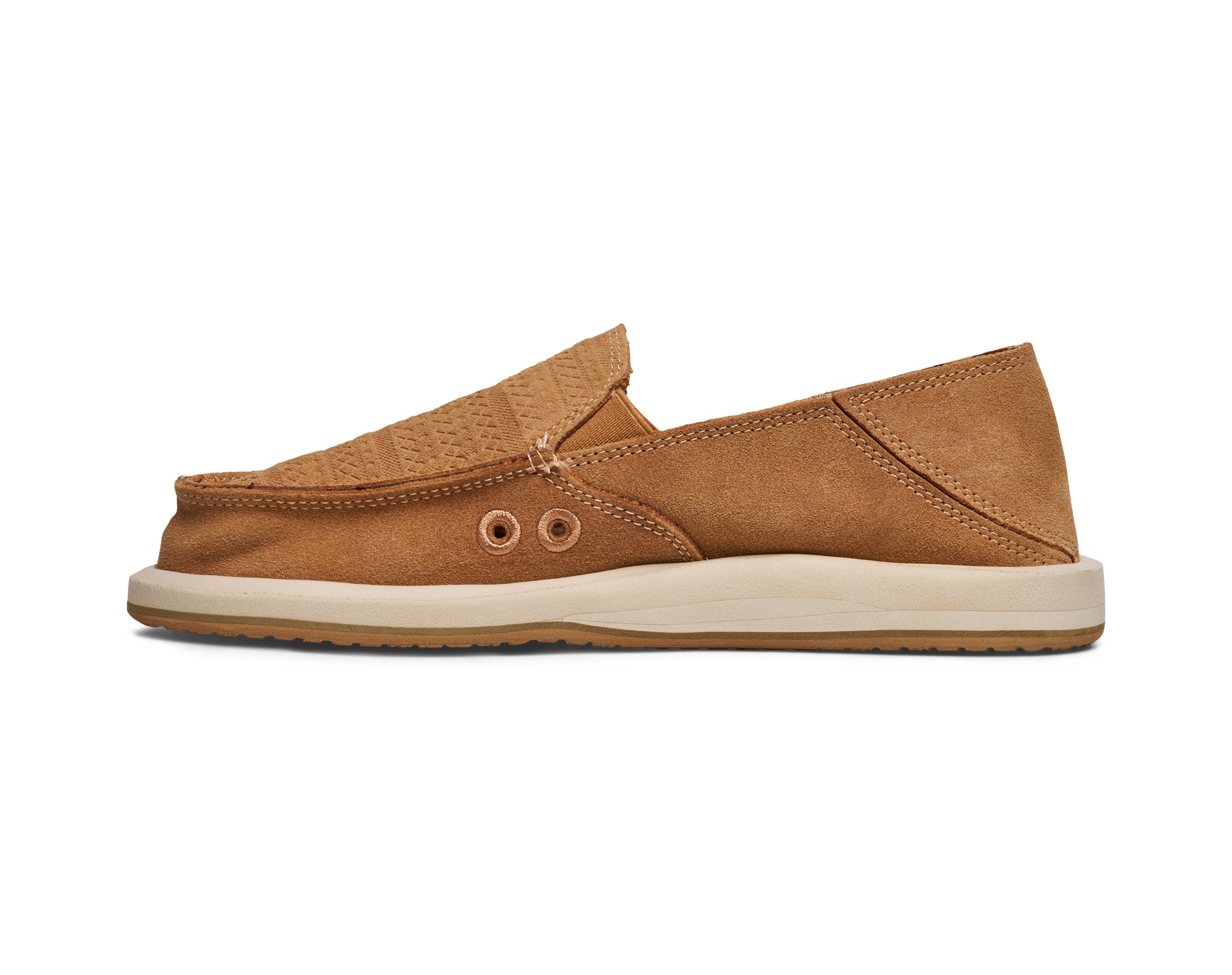 Sanuk Donna Novelty Leather slip-on donna Doe camoscio