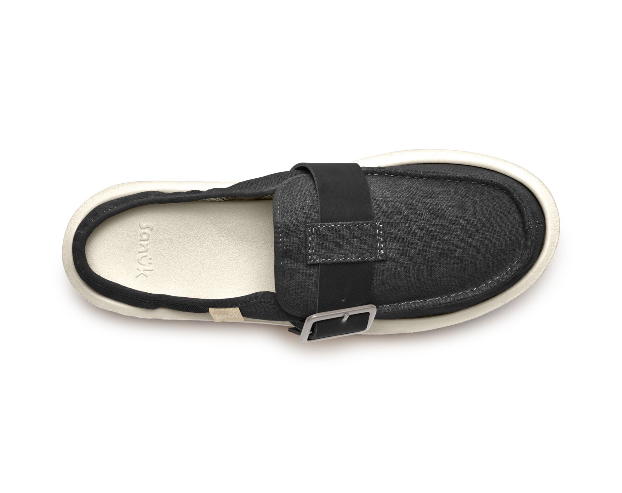 Sanuk Donna Sash-Hey sabot donna Nero cotone con zeppa