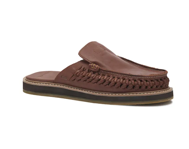 Sanuk You Got My Back Woven mule uomo Brown pelle intrecciata