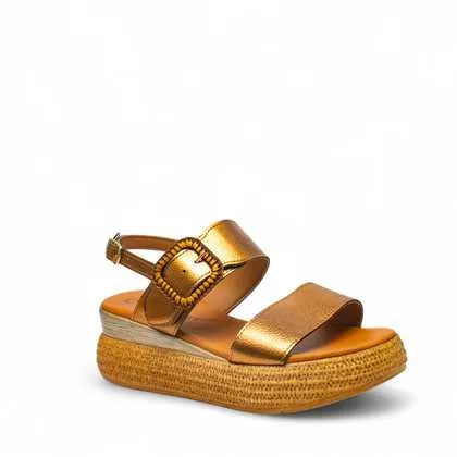 Cinzia Soft sandalo donna sintetico bronzo gomma