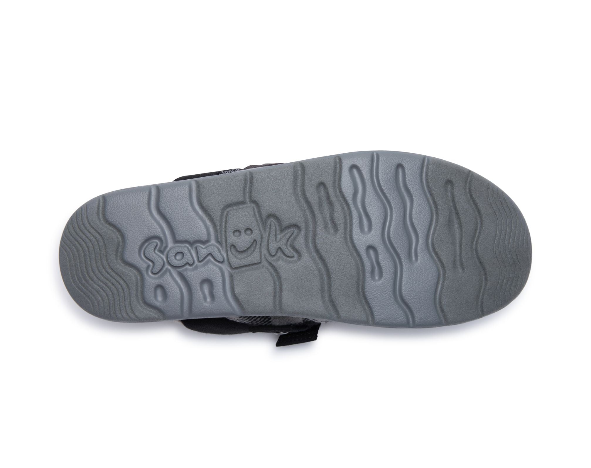 Sanuk Happy Hour Lite mocassini uomo Black Grey flanella sherpa