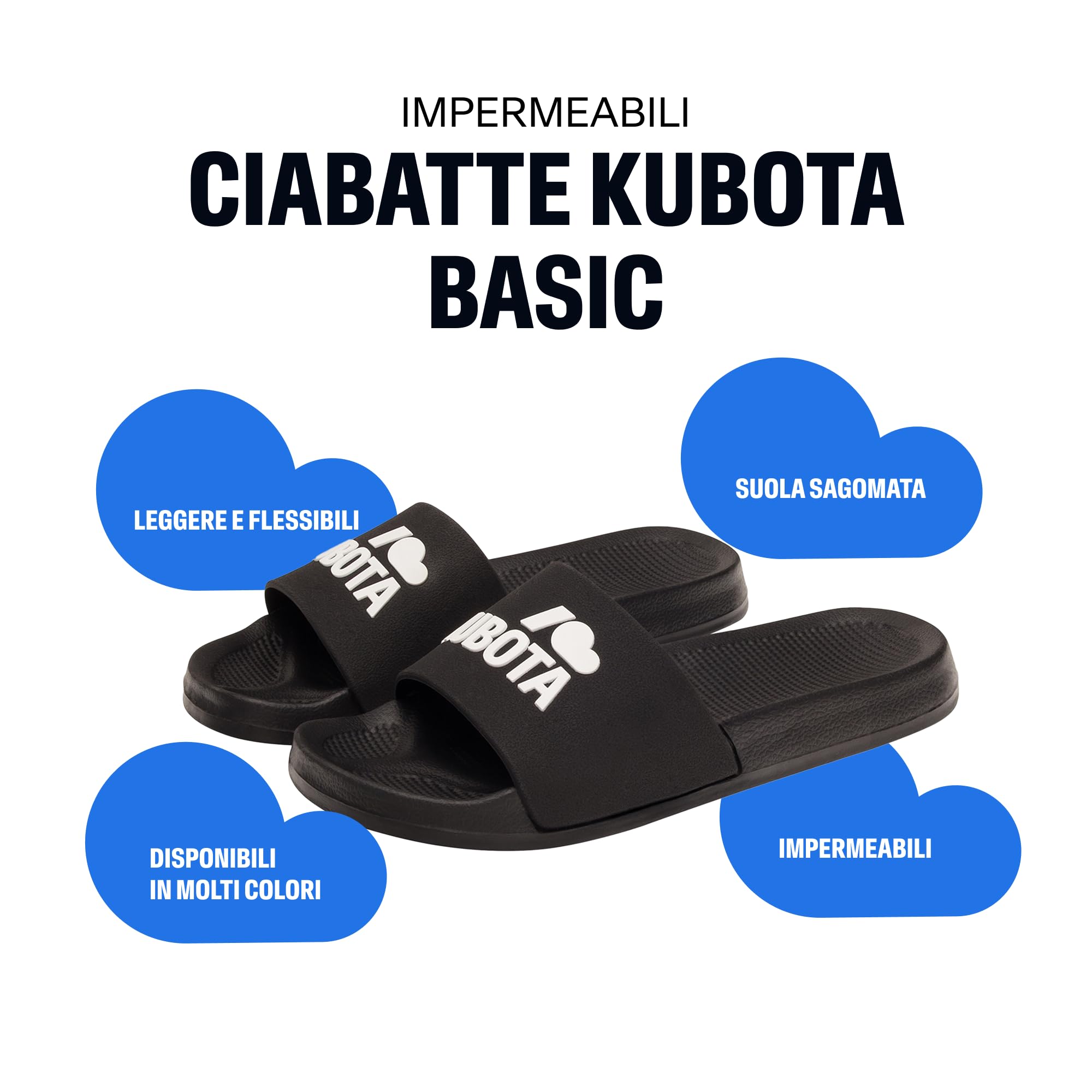 Kubota Basic ciabatta piscina mare Blu 42 EU antiscivolo