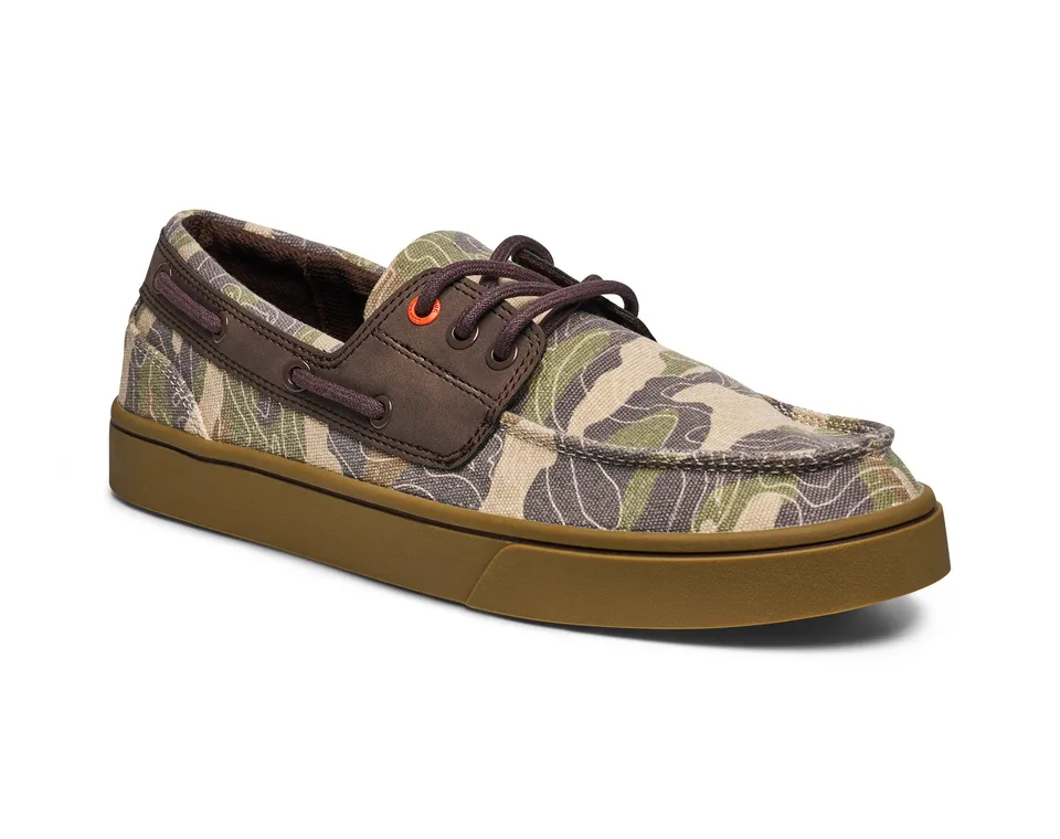Sanuk Hava-Boat scarpe uomo Topo Camo pelle