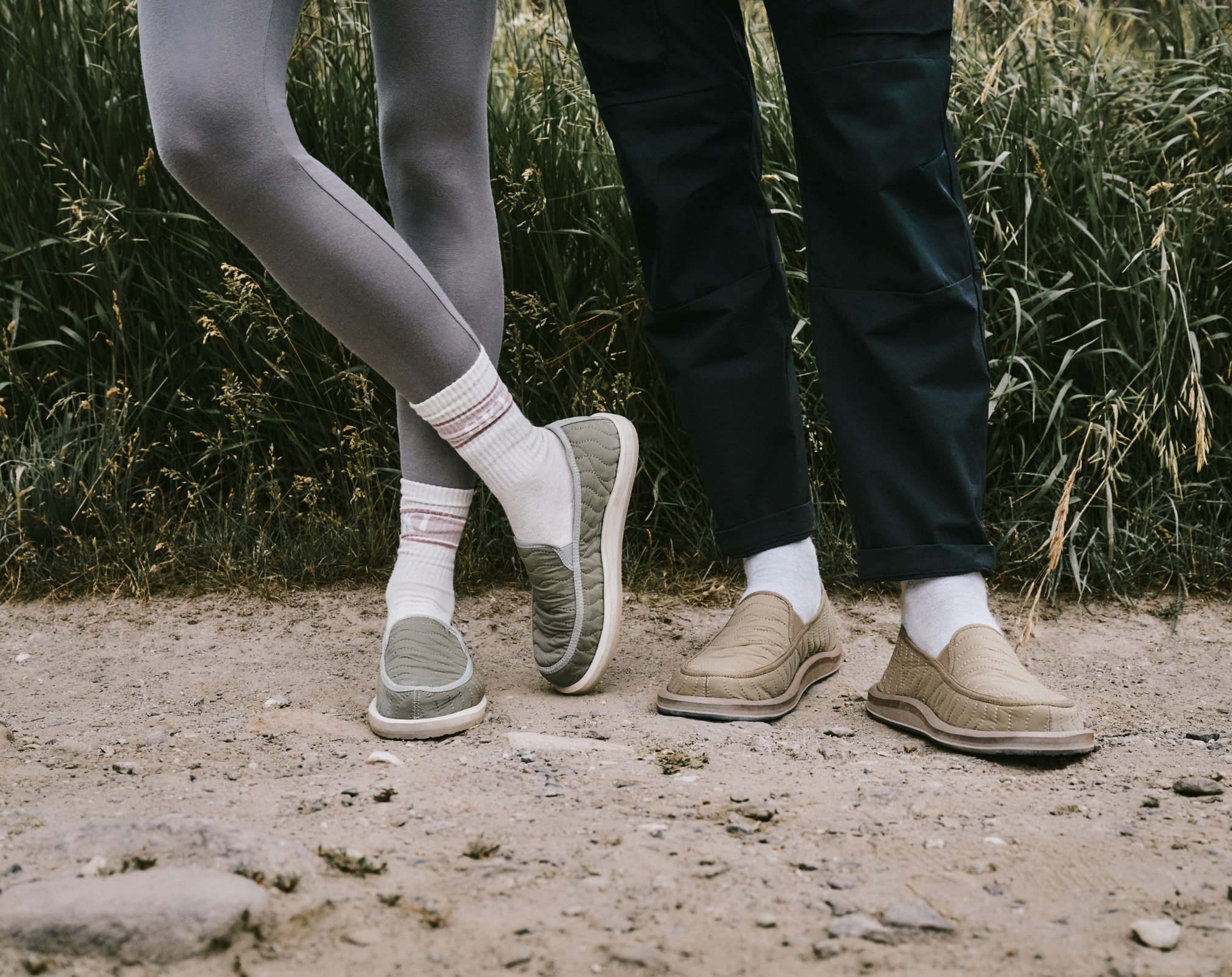 Sanuk Donny Quilted mocassini uomo neri tela trapuntata