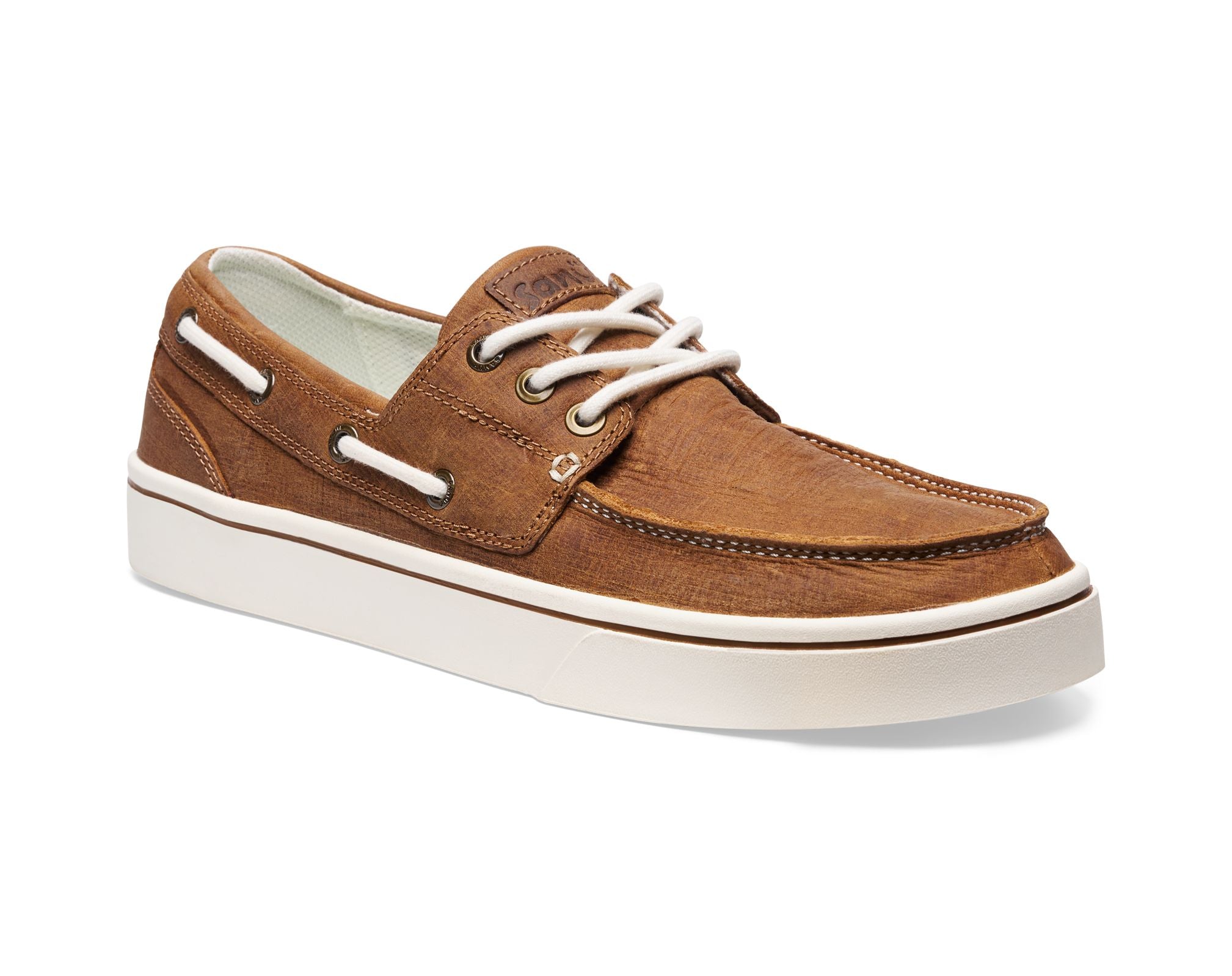 Sanuk Hava-Boat Leather scarpe uomo Doe pelle antiscivolo