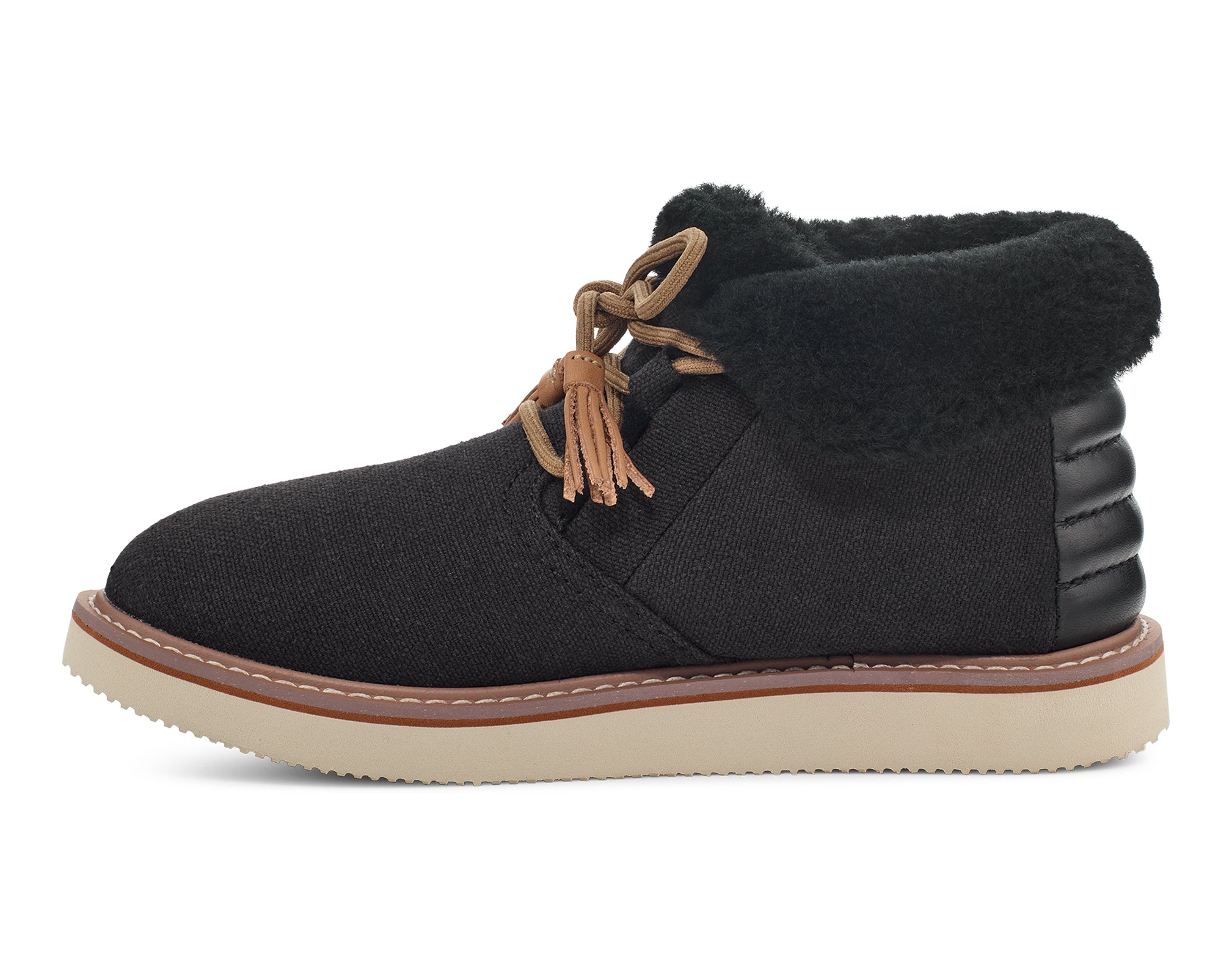 Sanuk Cozy Vibe Mid stivali donna Nero in lana