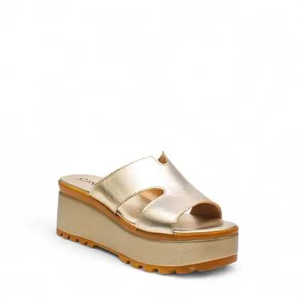 Cinzia Soft Sandali Zeppa Donna Platino Pelle