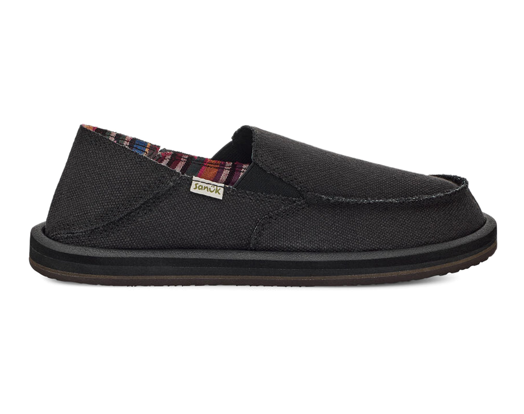 Sanuk Lil Don Sidewalk Surfer slip-on bambino Nero tela