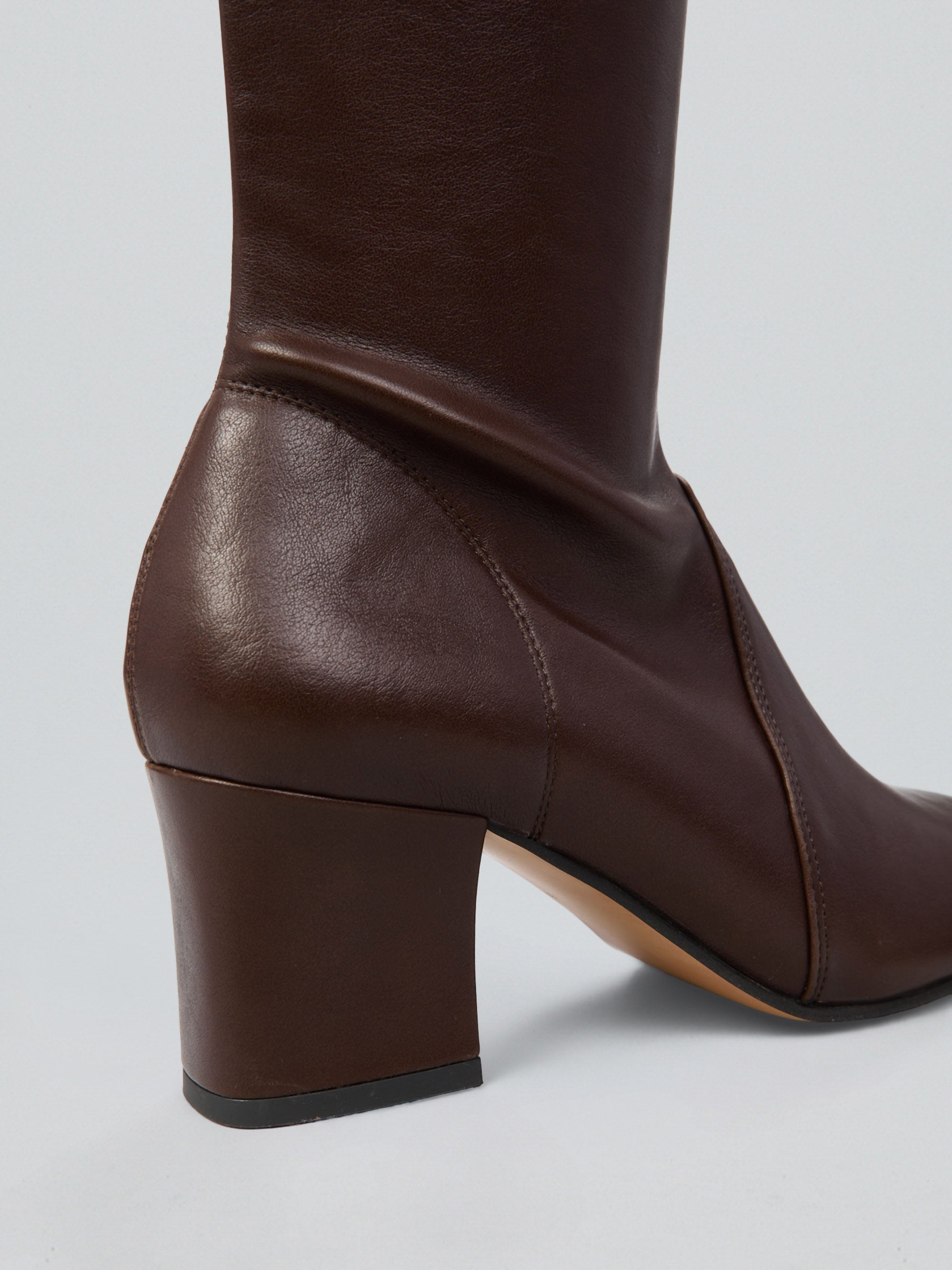 Ovyè Stivali con tacco stretch marrone tacco 6 cm
