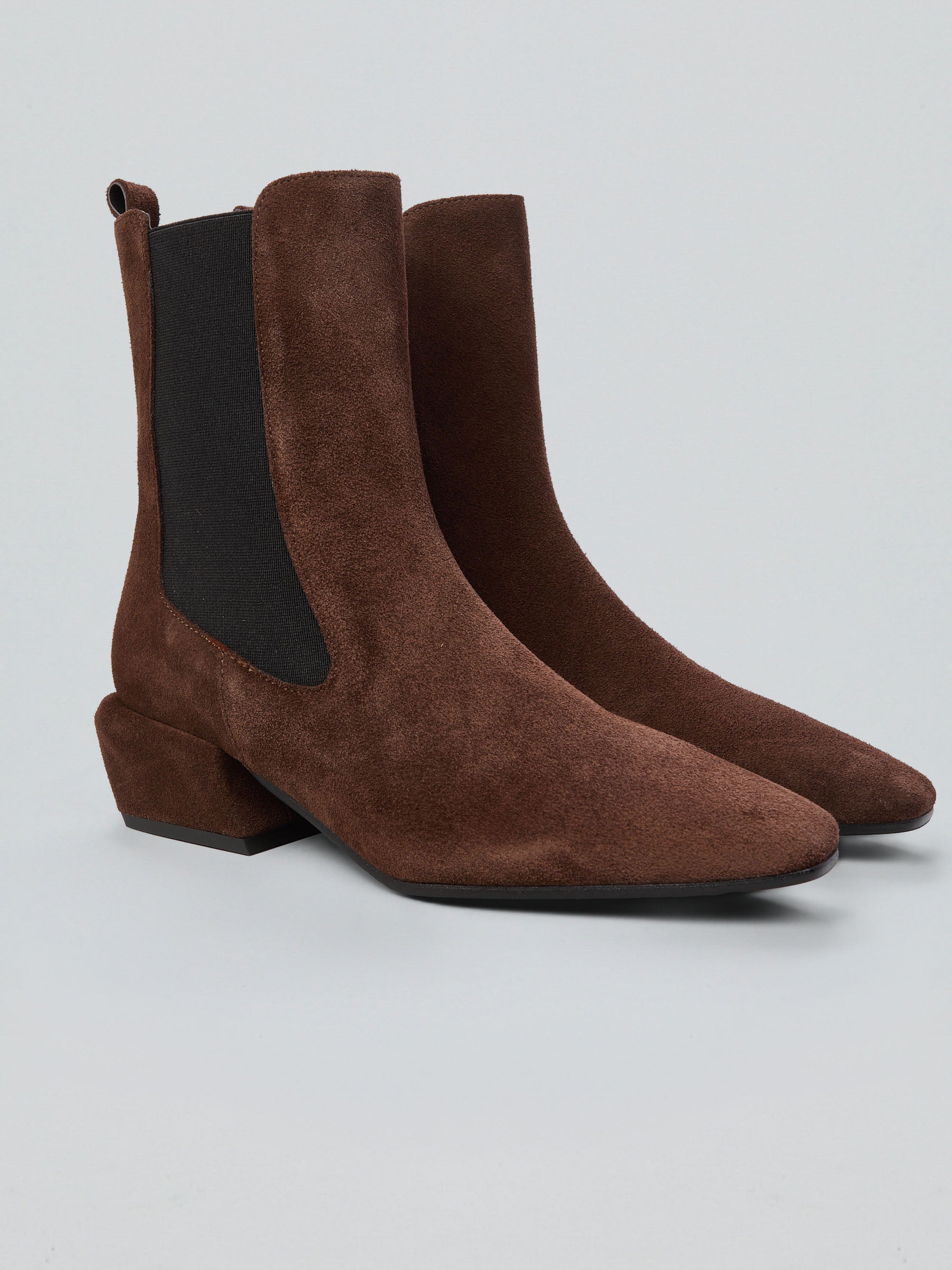 Ovyè Chelsea boot camoscio moro stivaletti 4 cm