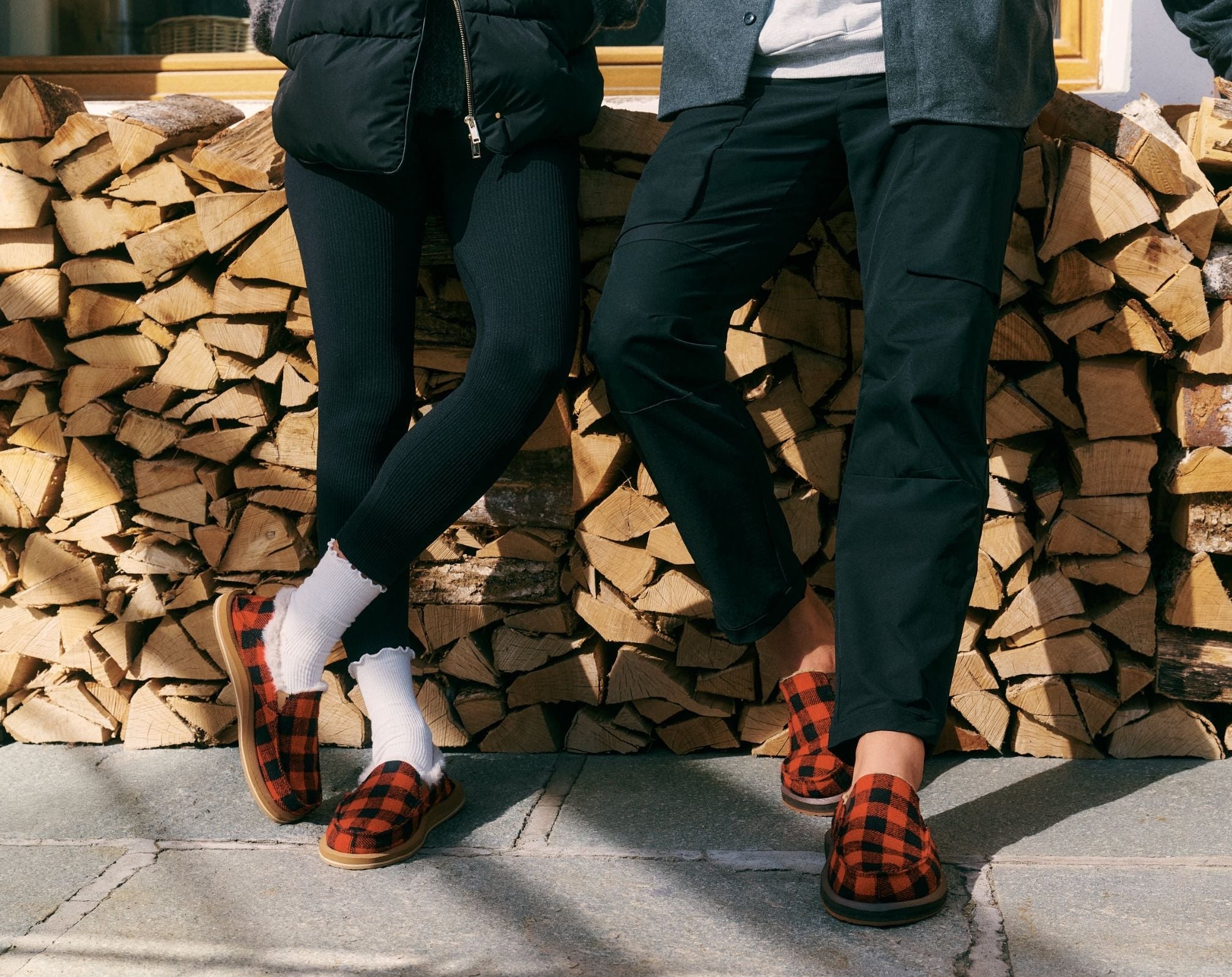 Sanuk Donny Buffalo Chill slip-on uomo Rosso flanella calda