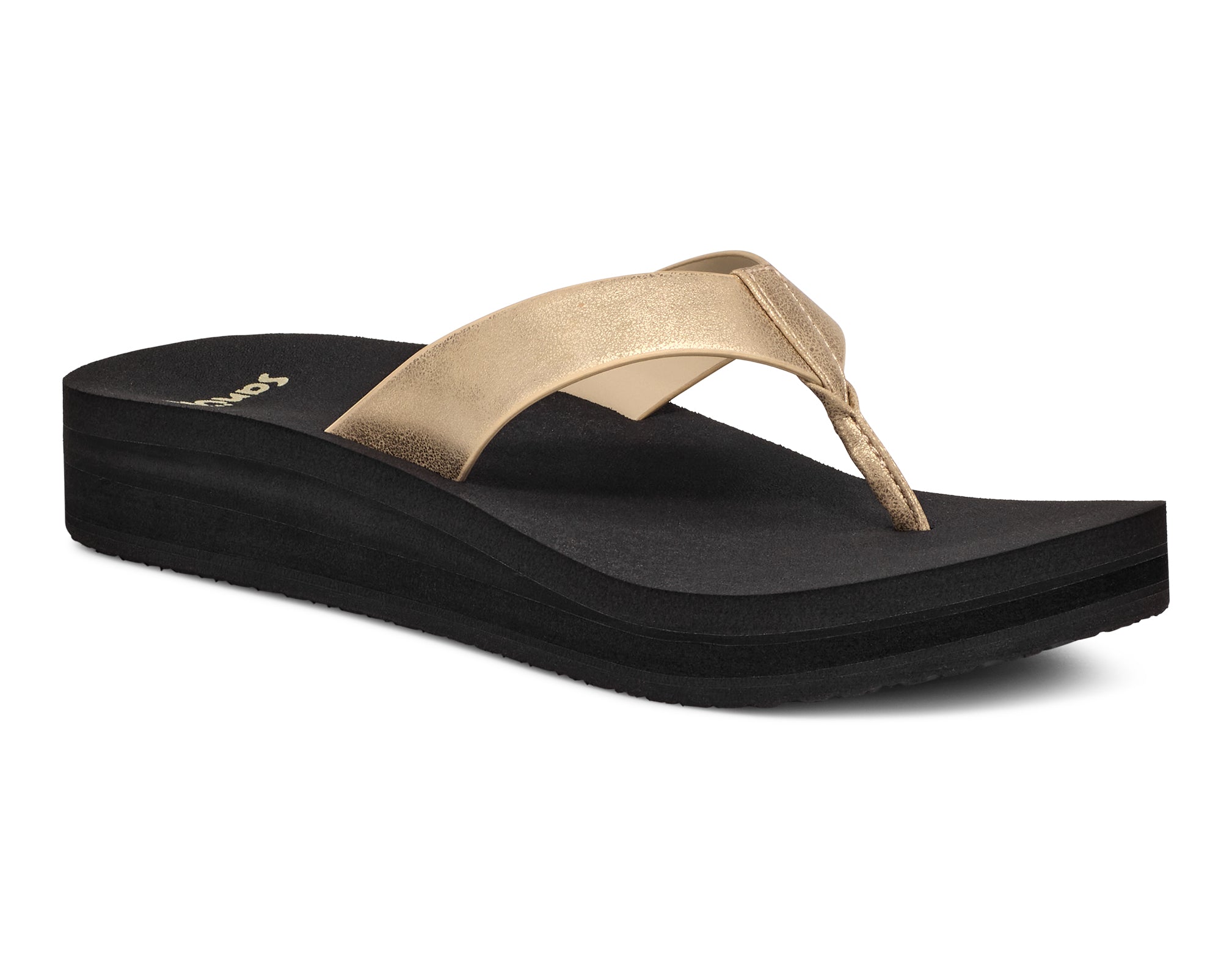 Sanuk Highland Metallic infradito donna Champagne suola morbida