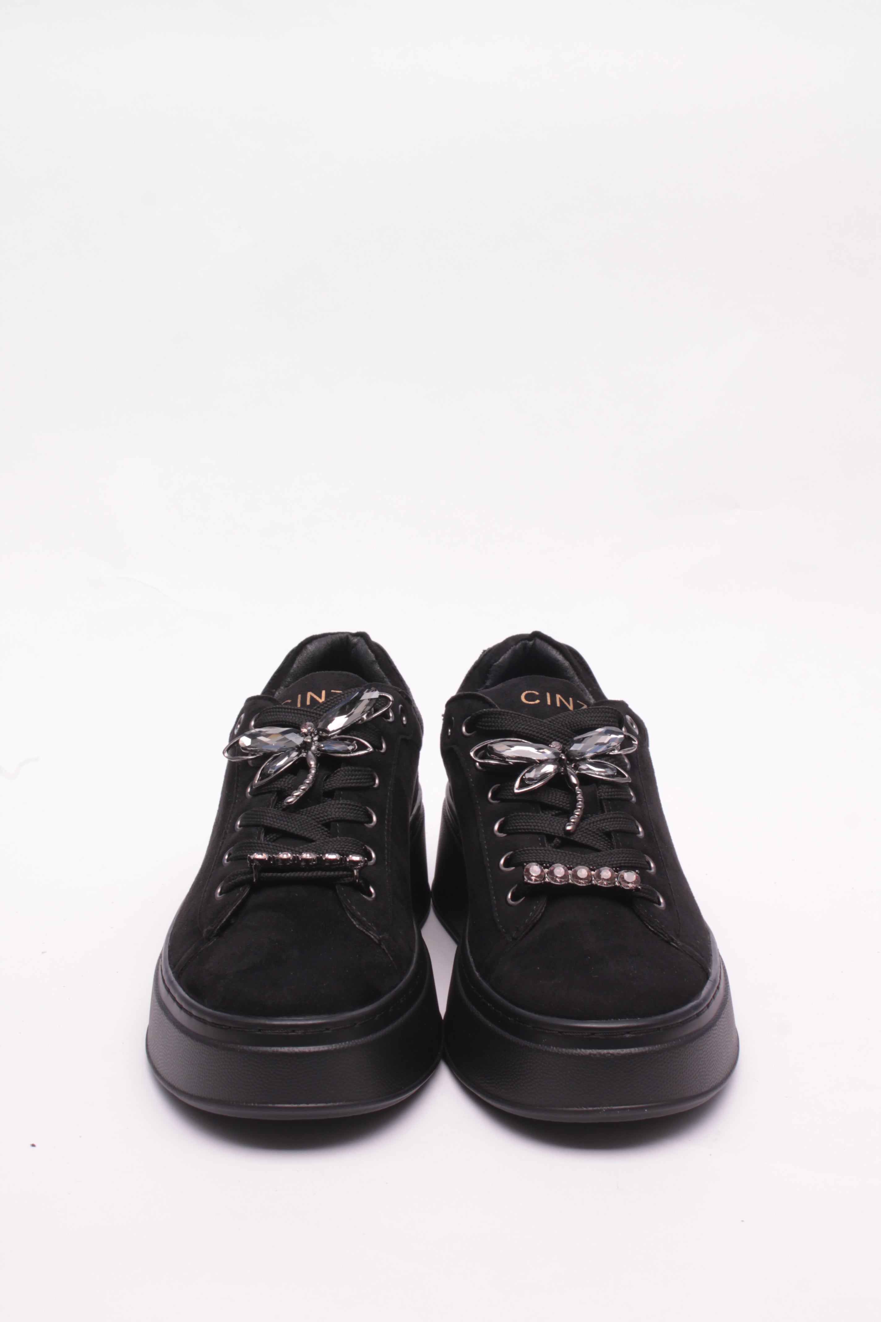 Cinzia Soft CI2103 sneakers tessuto nero kaki ecopelle