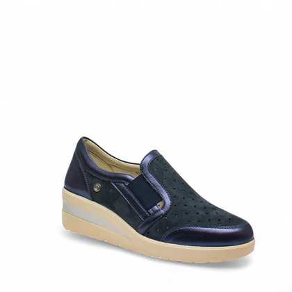 Cinzia Soft Sneakers Scarpa Donna Pelle Zaffiro Midnight