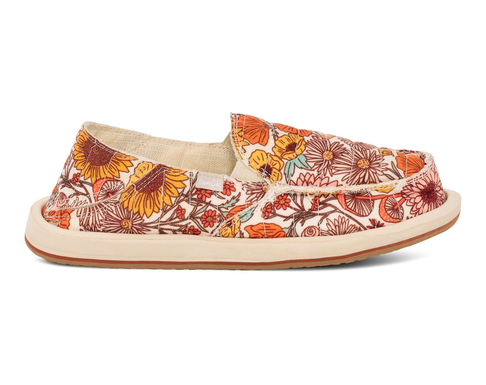 Sanuk Donna Floral Quilt slip on donna cotone floreale