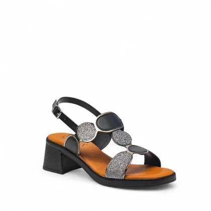 Cinzia Soft sandali sintetico nero tacco 40/60