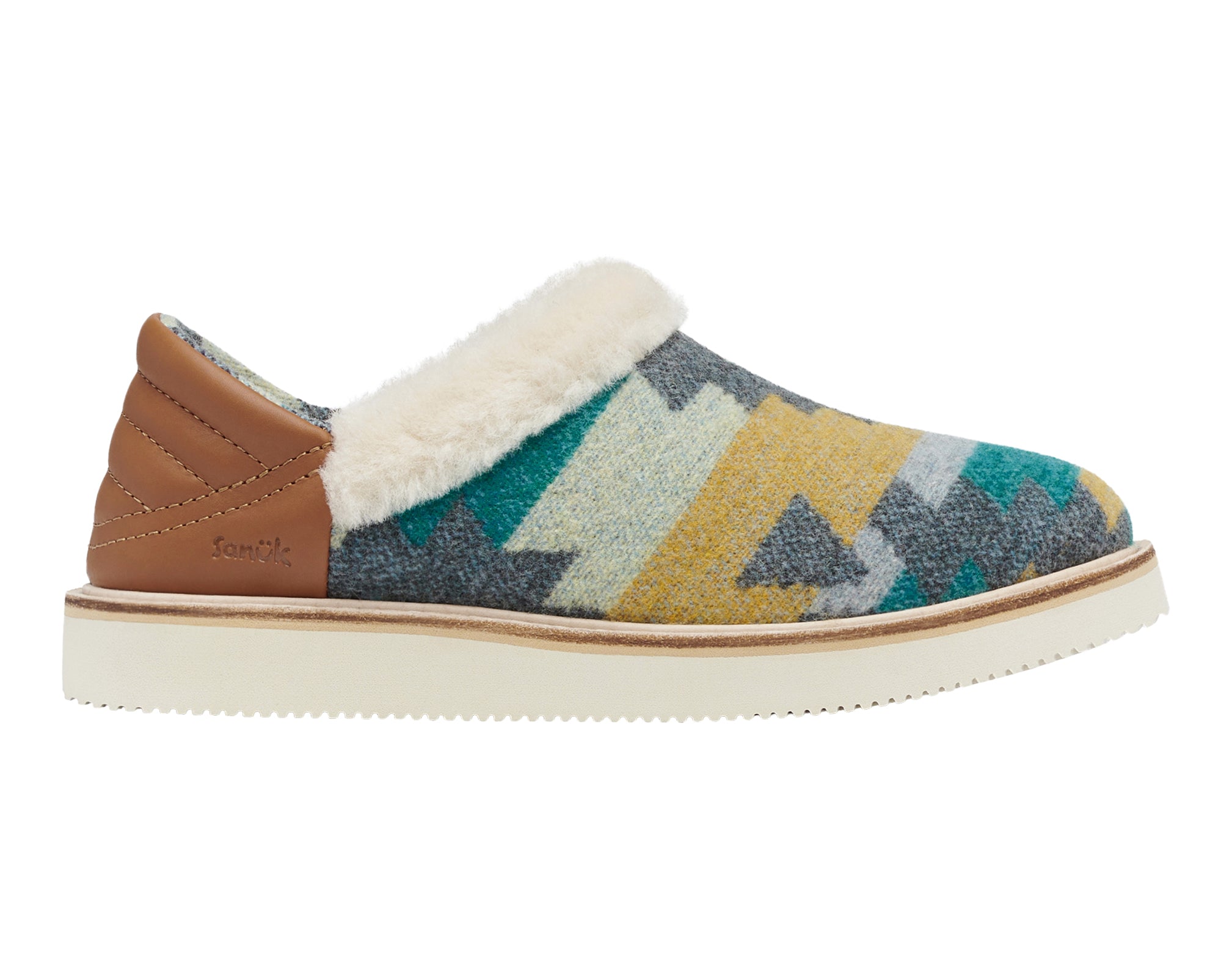 Sanuk Cozy Vibe Low Sm pantofole donna multicolor in lana