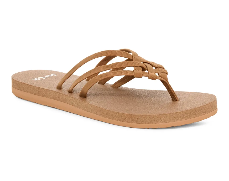 Sanuk Yoga Sandy II sandali donna Nero fasce incrociate