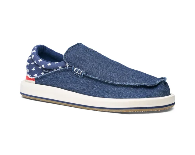 Sanuk Chiba Novelty slip-on uomo RWB Denim cotone