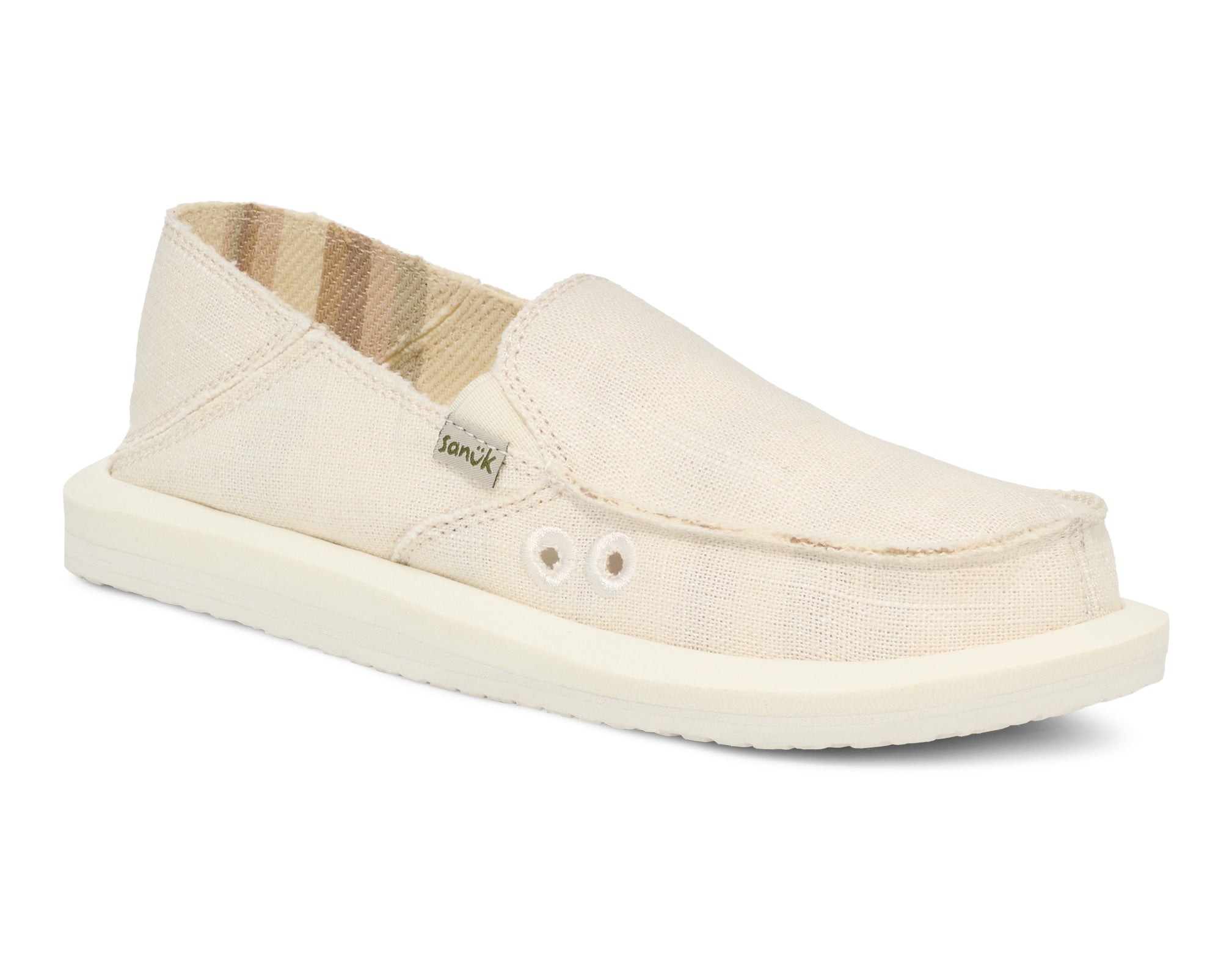 Sanuk Donna Hemp slip on donna bianche in canapa