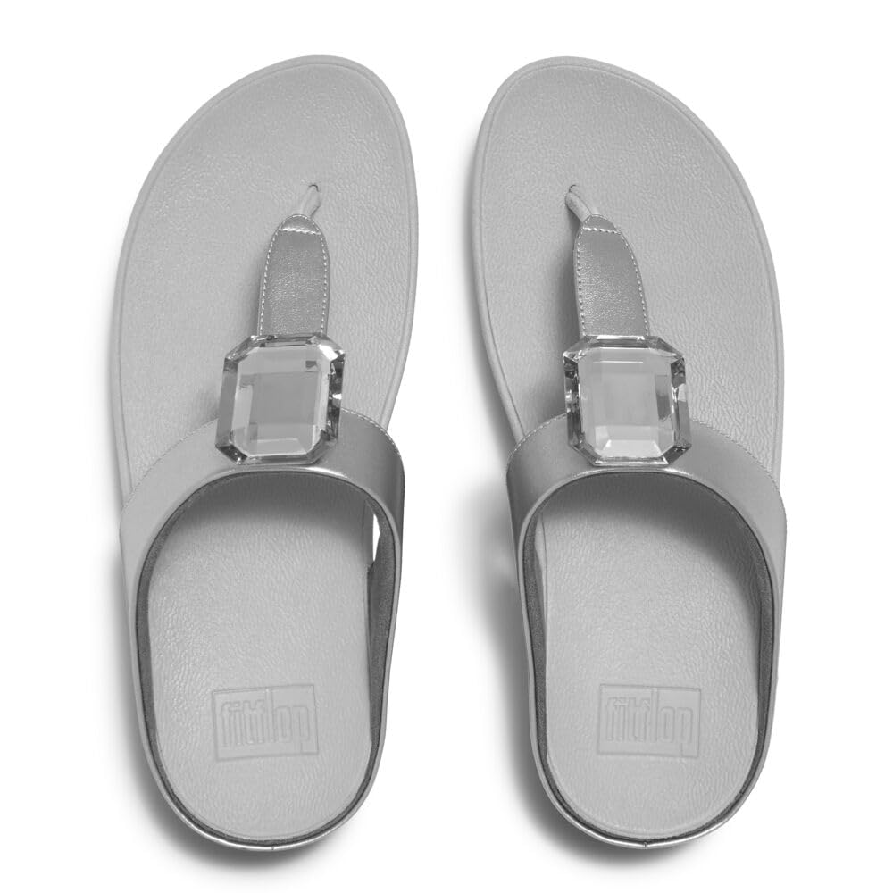 FitFlop Fino Crystal Prism sandali donna infradito 39 argento