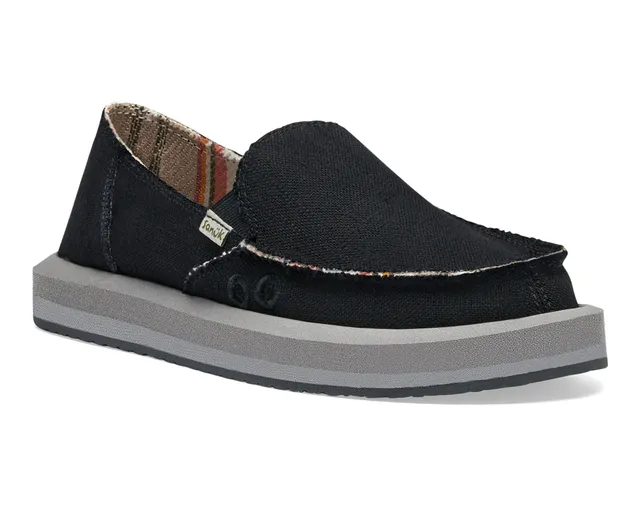 Sanuk Donna ST Hemp Slip-On Donna Nero Canapa