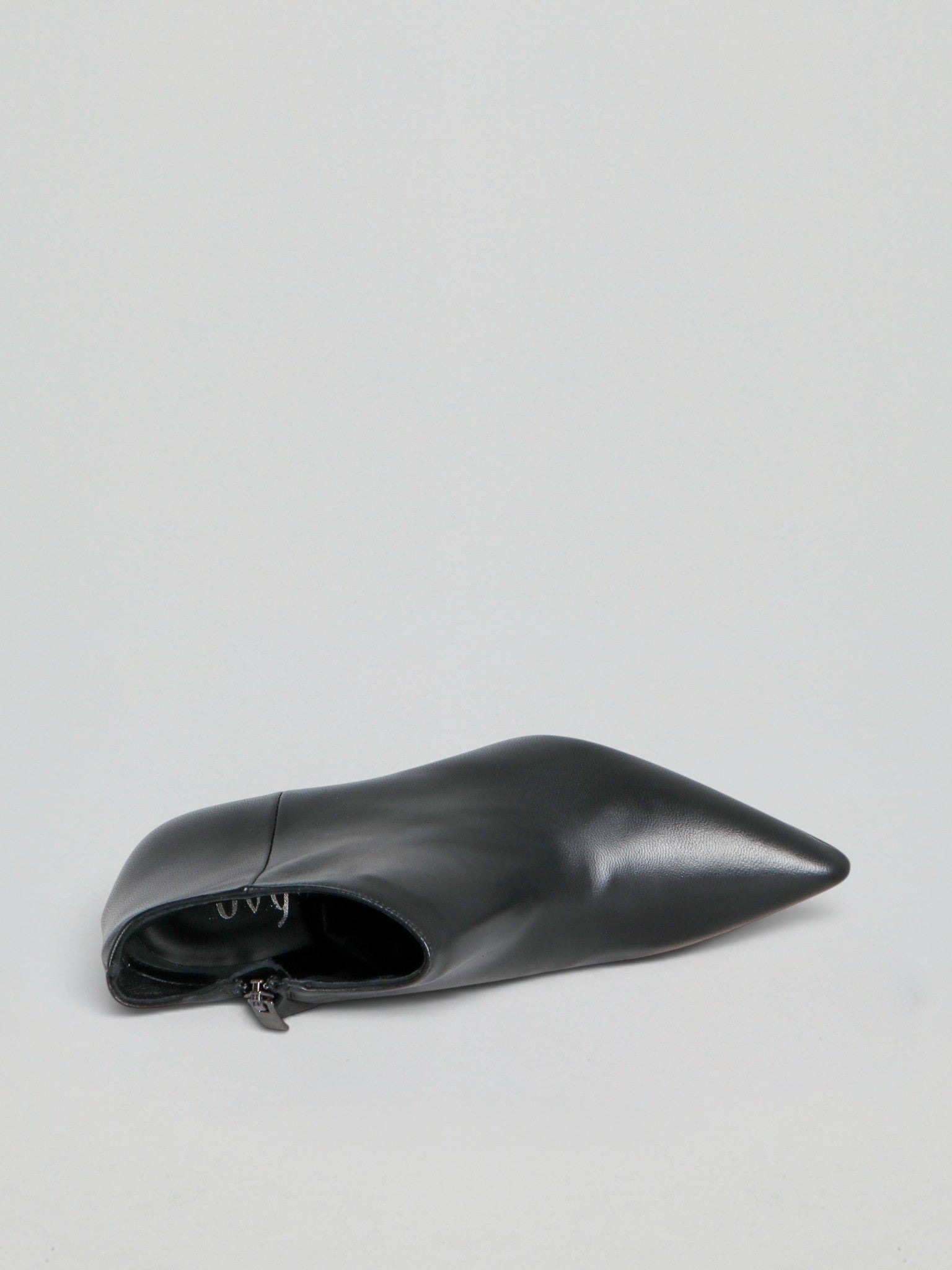 Ovyè Tronchetti pelle tronchetti neri tacco 4 cm zip