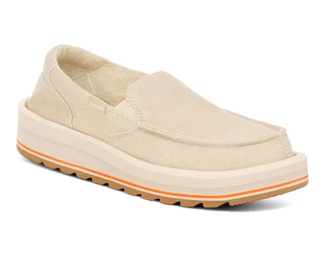 Sanuk Donna Mesa Scarpe Slip On Brown Rice cotone