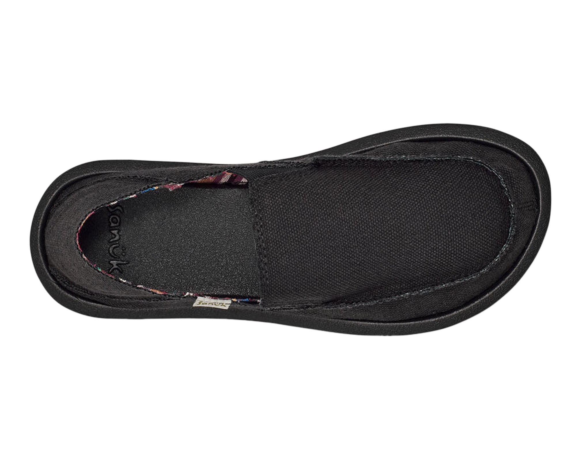 Sanuk Lil Don Sidewalk Surfer slip-on bambino Nero tela