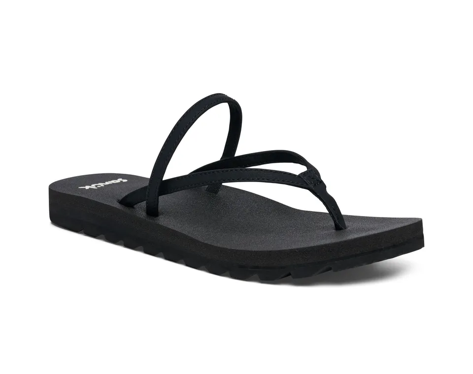 Sanuk Yoga Strappy sandali neri suola yoga mat