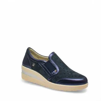 Cinzia Soft Sneakers Scarpa Donna Pelle Zaffiro Midnight