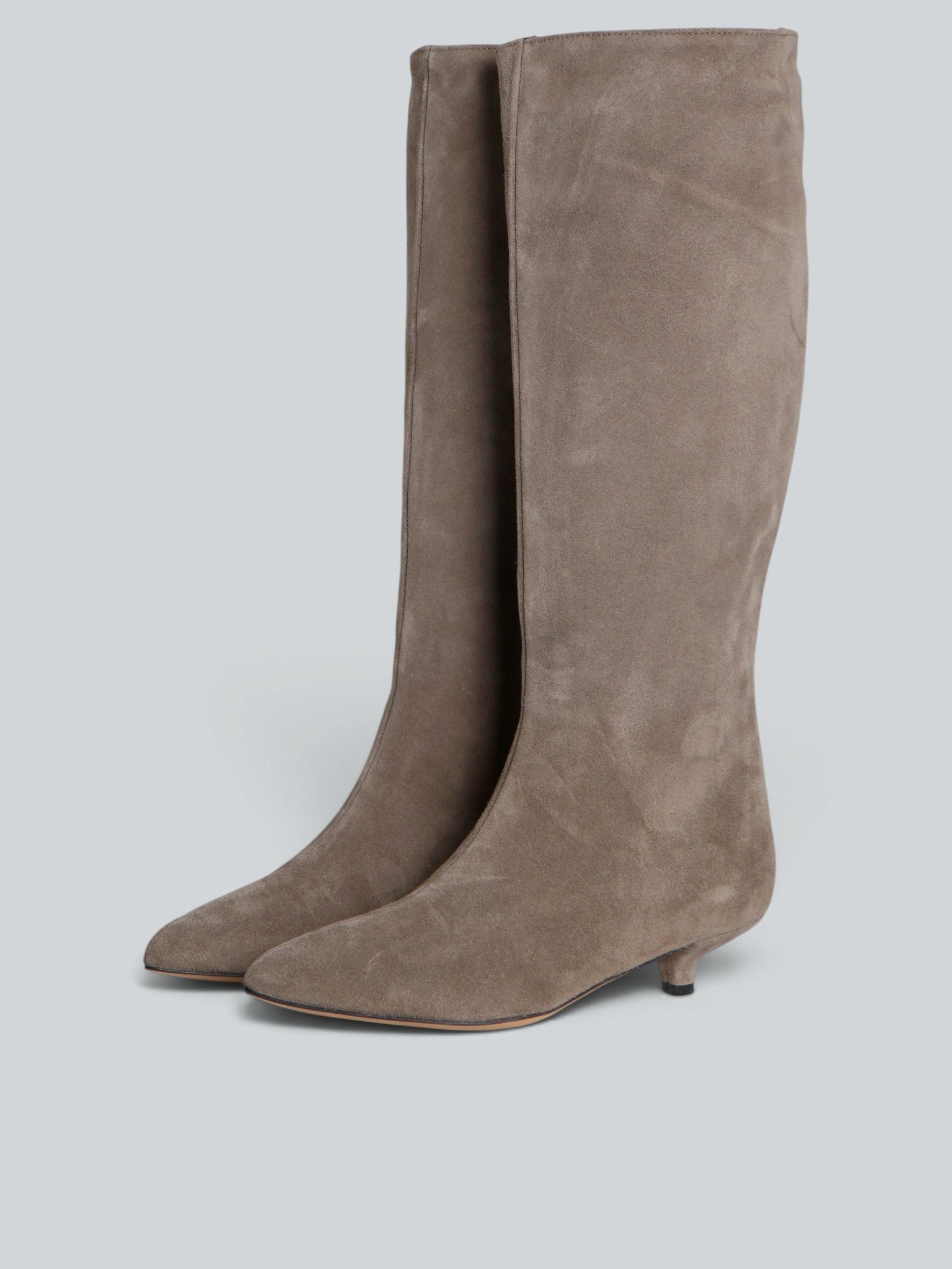 Ovyè Stivali con tacco camoscio mousse tacco 4 cm