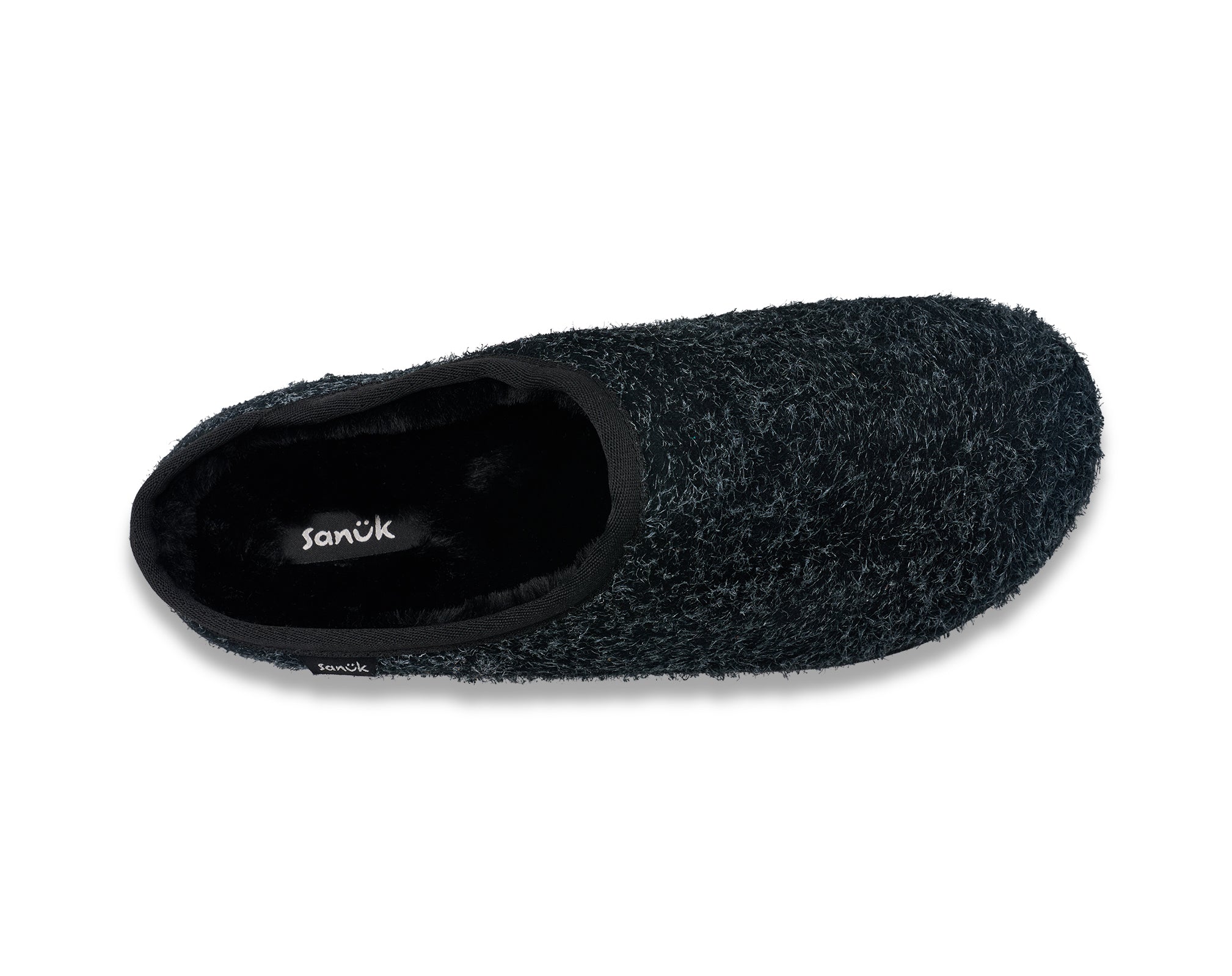 Sanuk Yoga Cloud Lounger Leather pantofola uomo nero suede