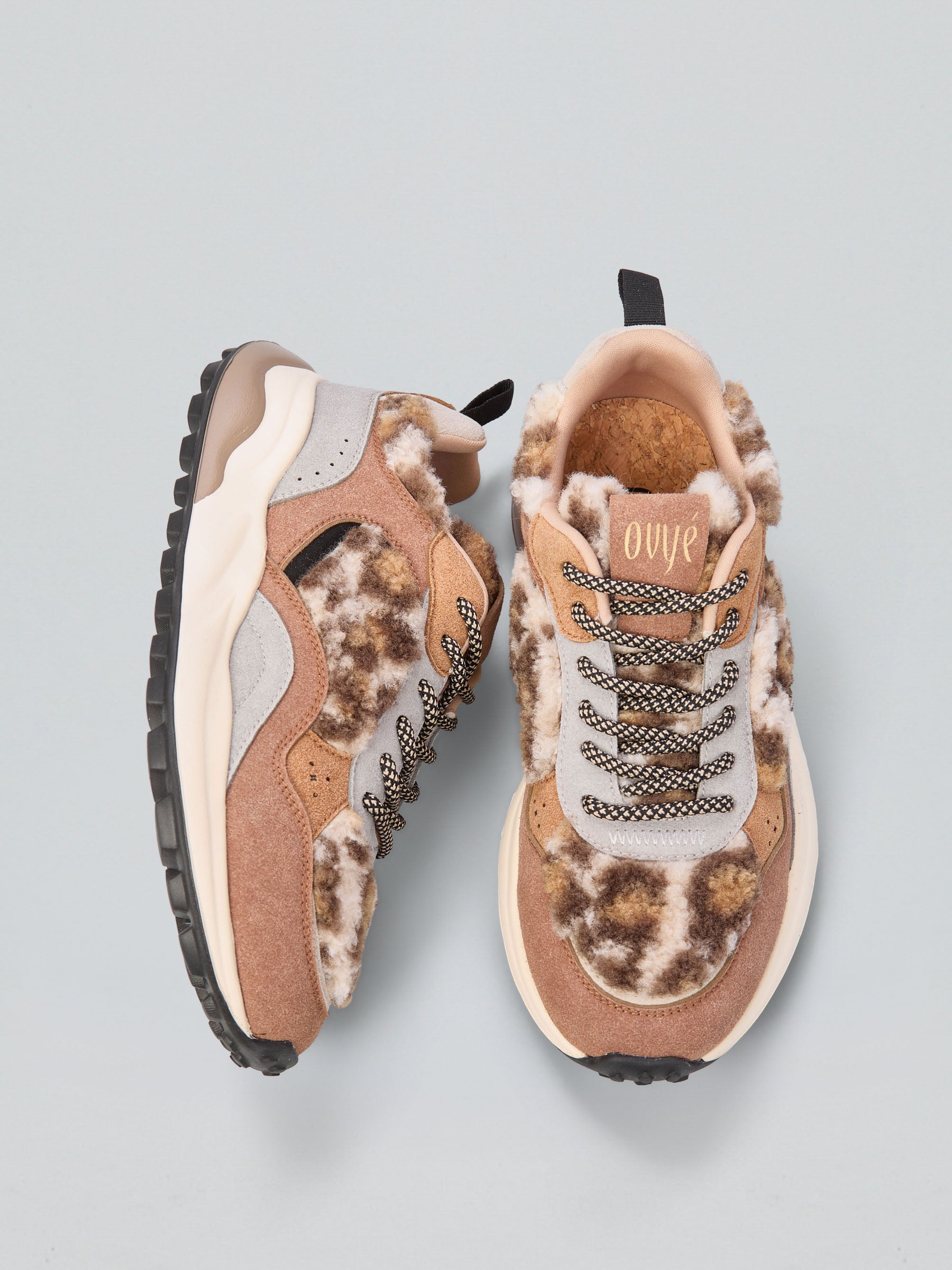 Ovyè Sneakers multicolor animalier sneakers 4 cm