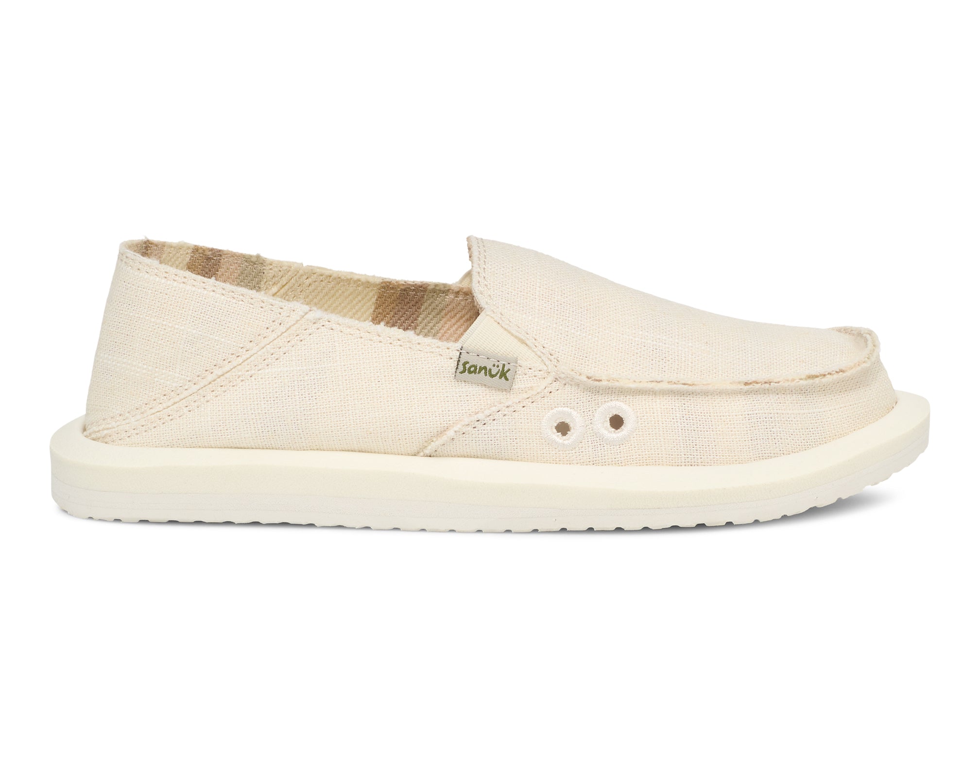 Sanuk Donna Hemp slip on donna bianche in canapa