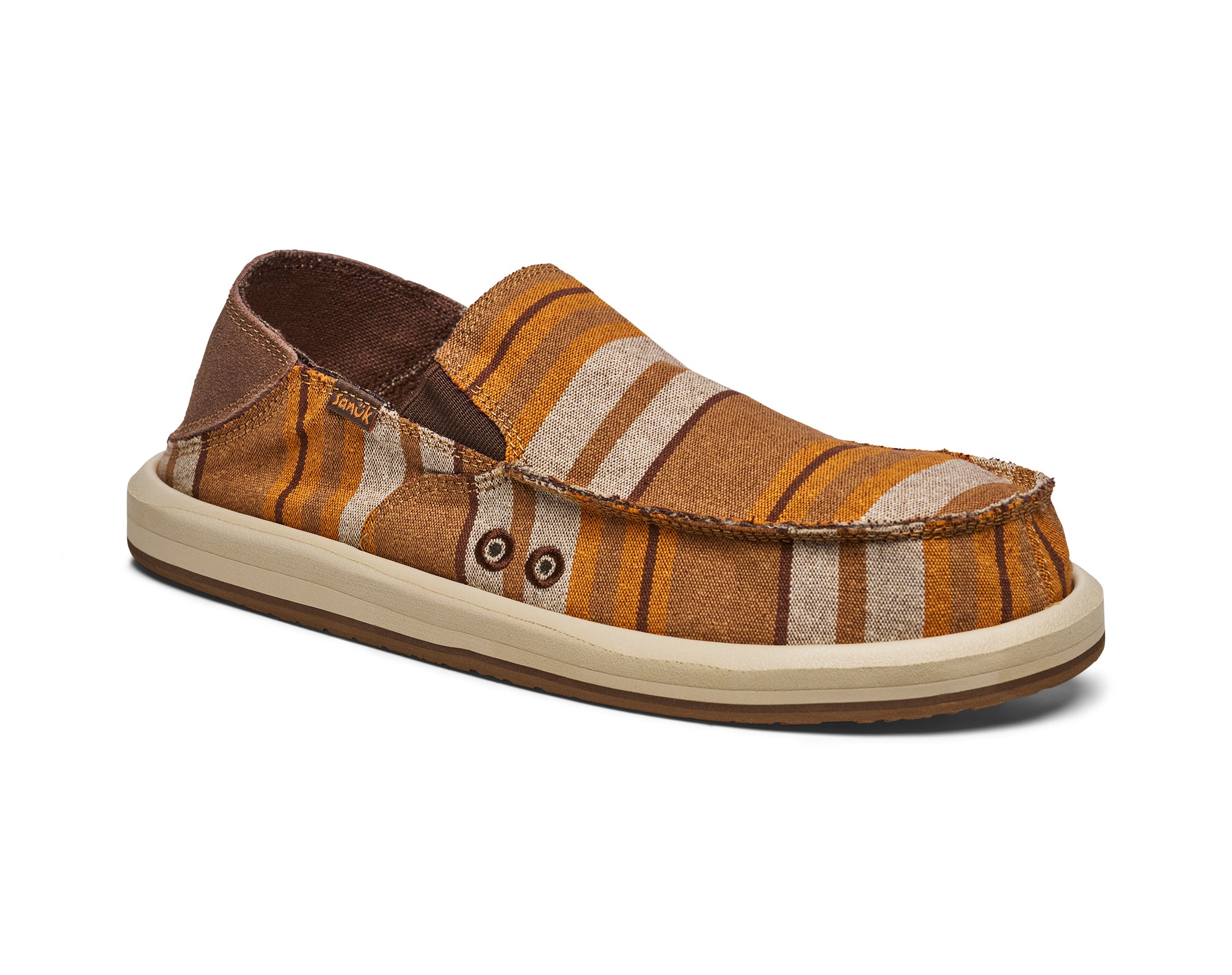 Sanuk Donny Novelty scarpe uomo slip-on tela cotone