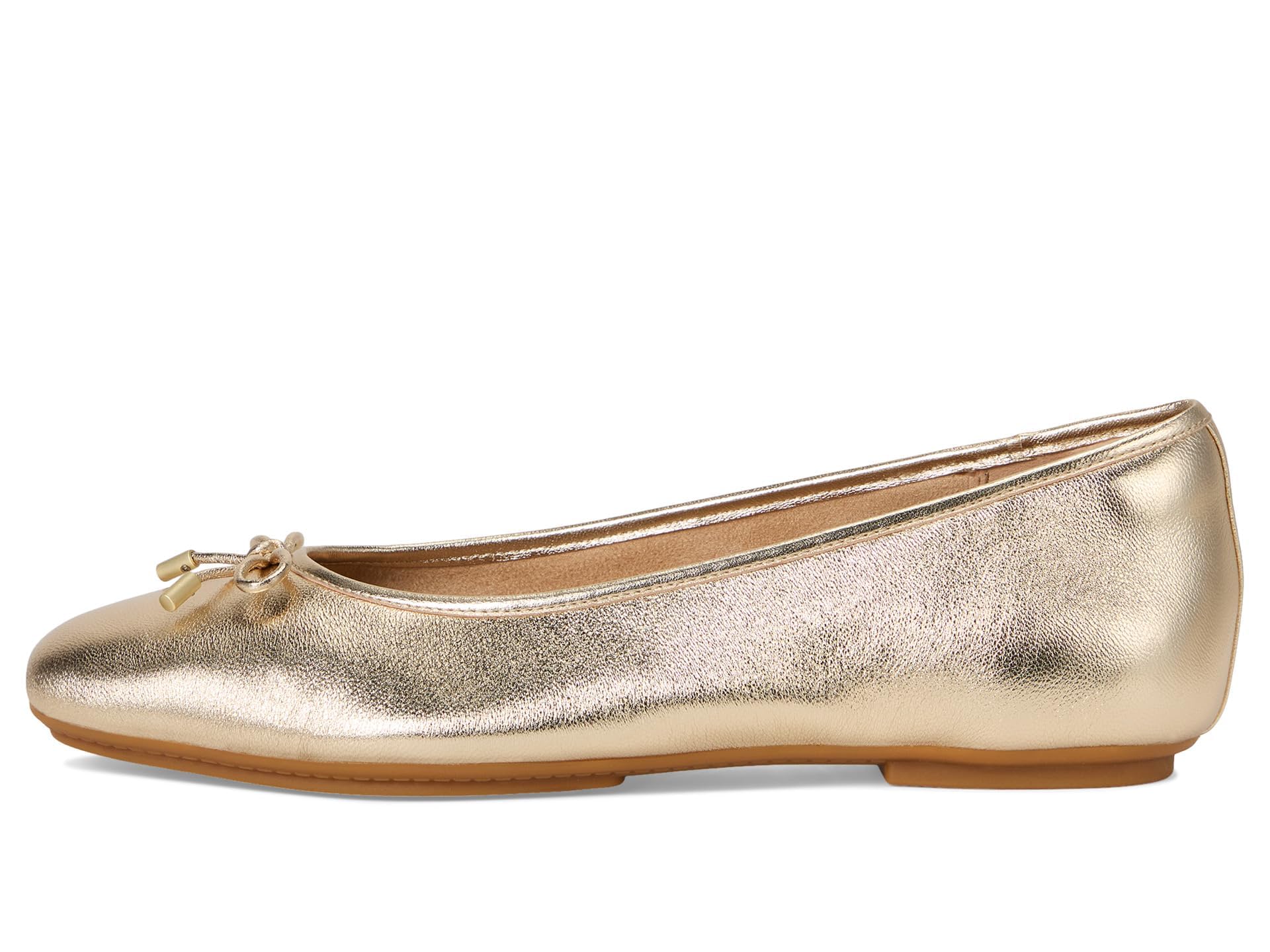 FitFlop Delicato Bow Soft Metallic-Leather Ballerine Argento