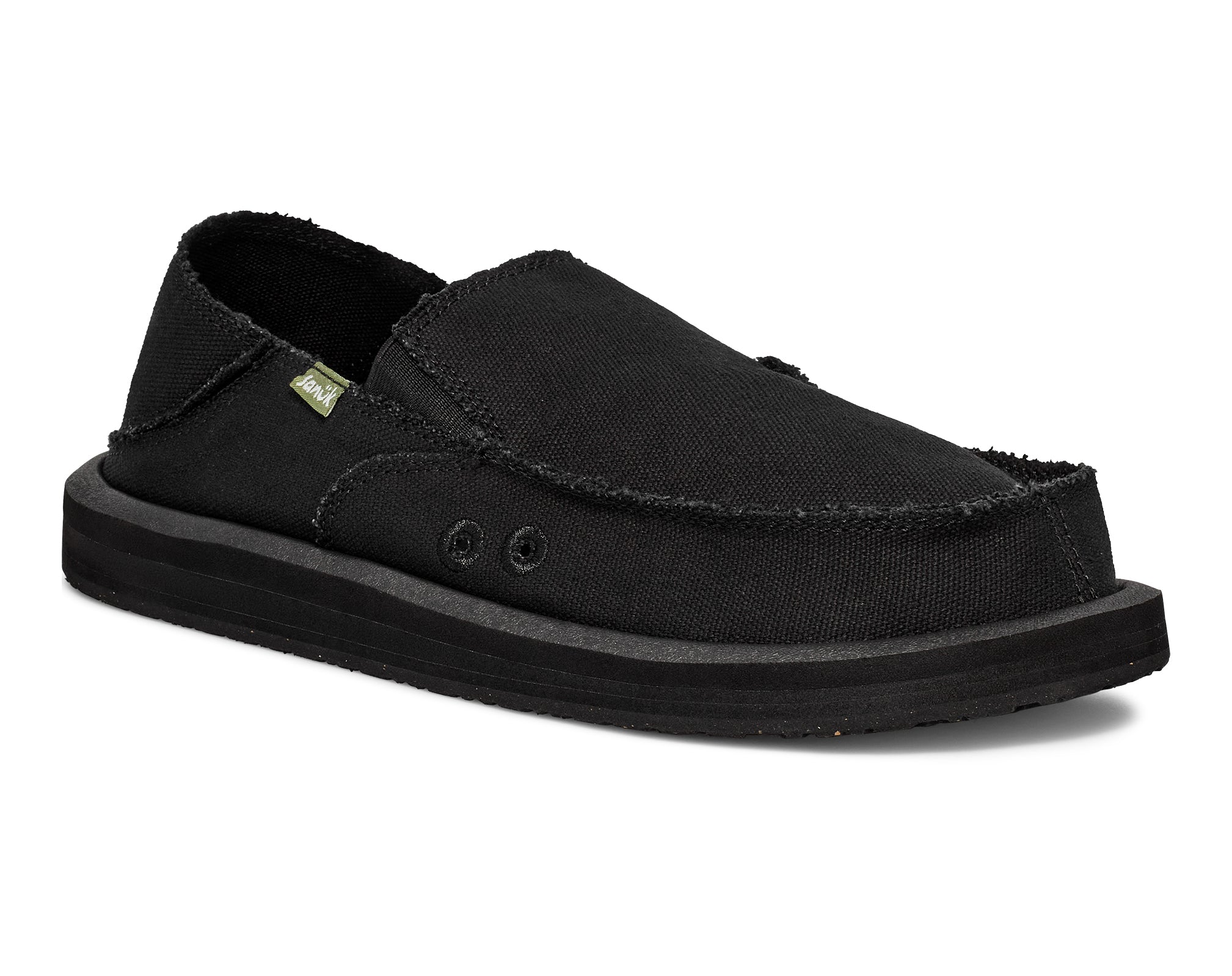 Sanuk Donny Slip-On Uomo Nero con Tallone Pieghevole