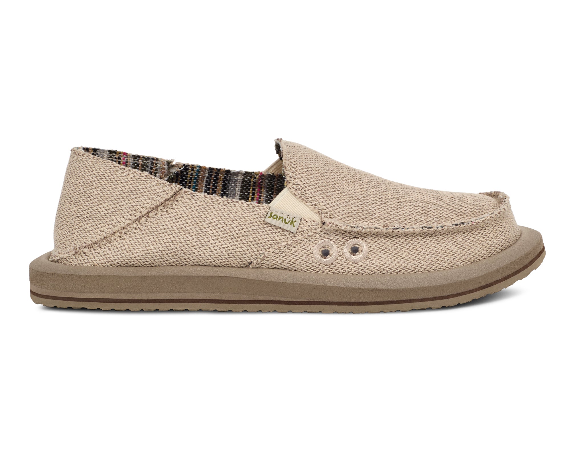 Sanuk Donna Hemp Slip-On Donna Natural in Canapa