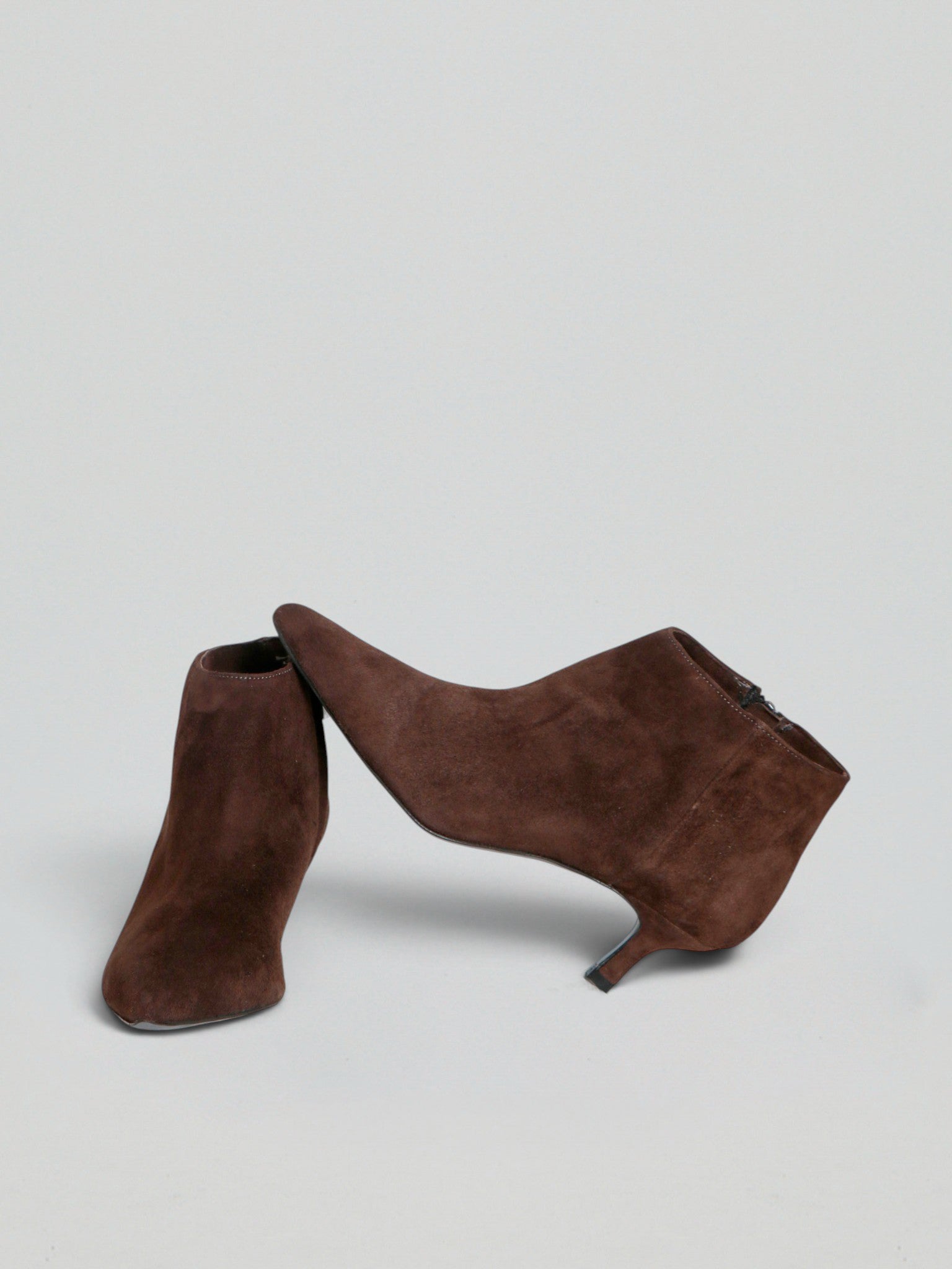 Ovyè Tronchetti camoscio moro tacco 4 cm 38