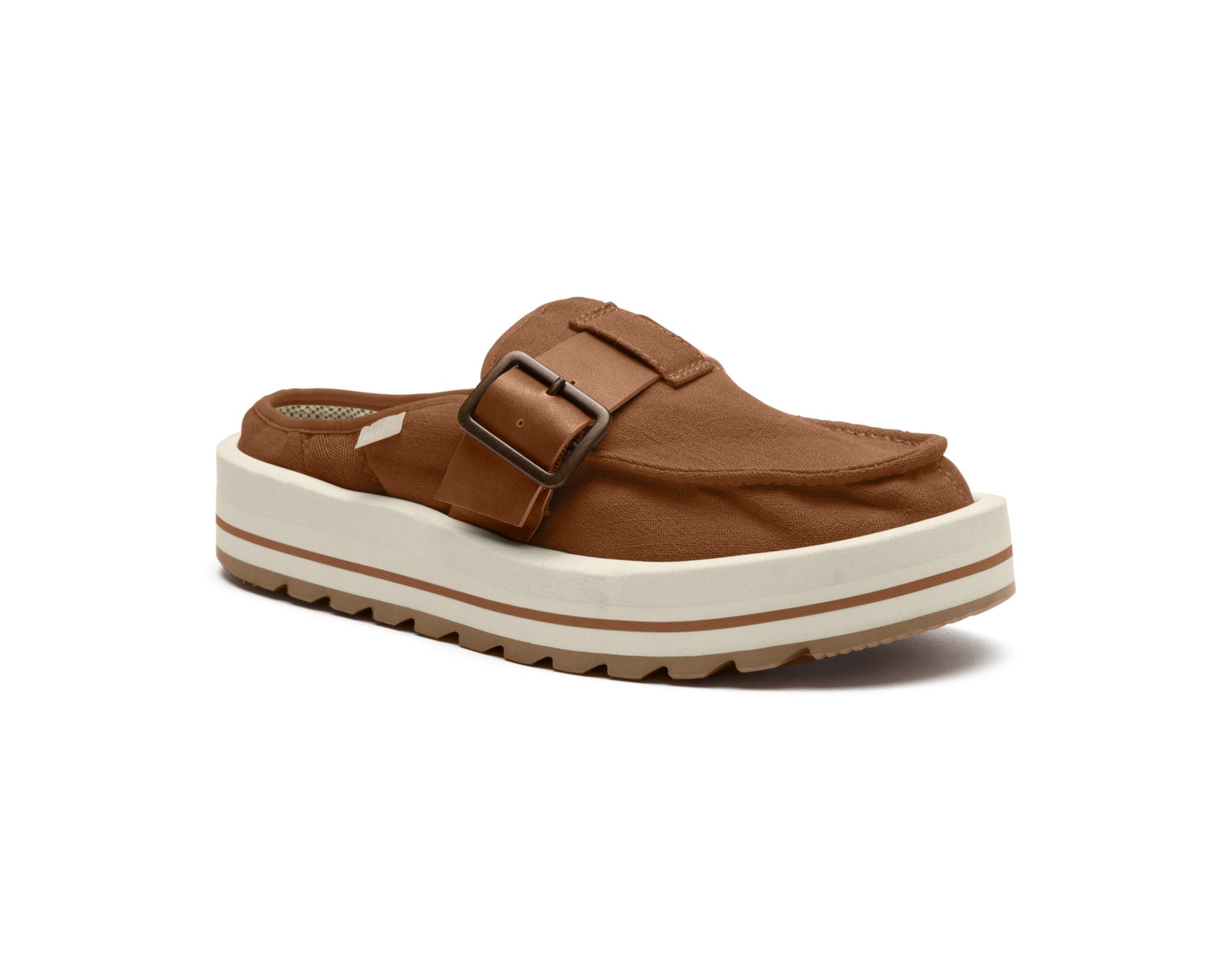 Sanuk Donna Sash-Hey sabot donna Nero cotone con zeppa