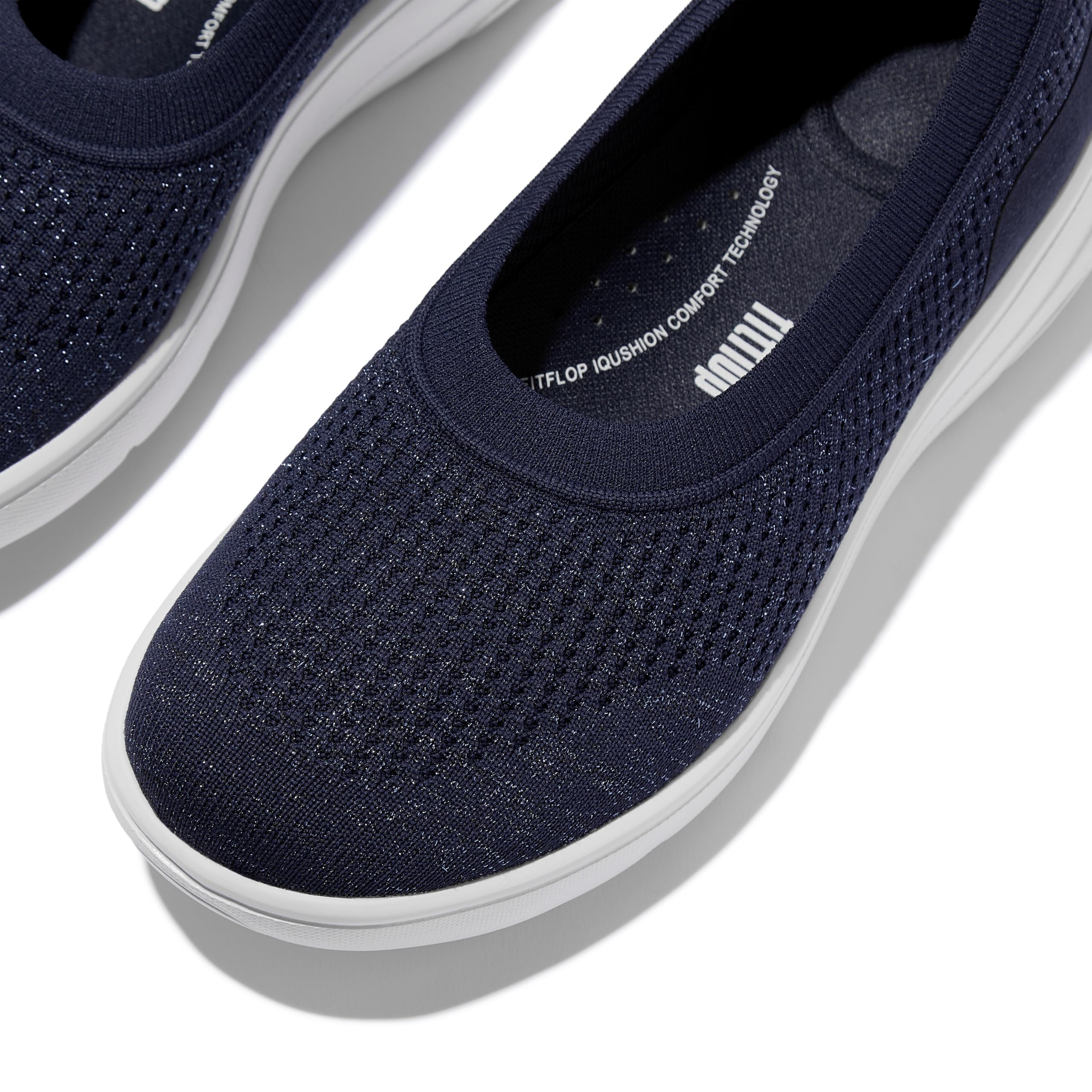 FitFlop Super-Q Knit Ballerine Donna 39 EU Nero Maglia