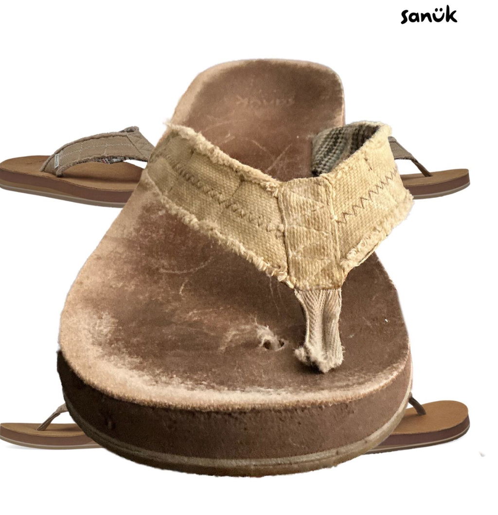 Sanuk Fraid Not St infradito uomo Nero canapa sughero