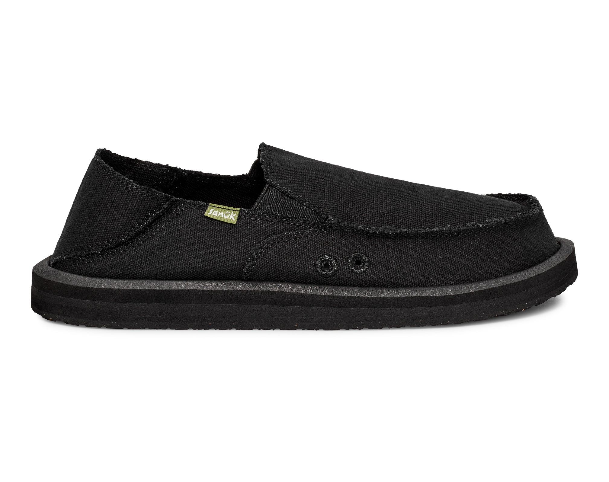 Sanuk Donny Slip-On Uomo Nero con Tallone Pieghevole