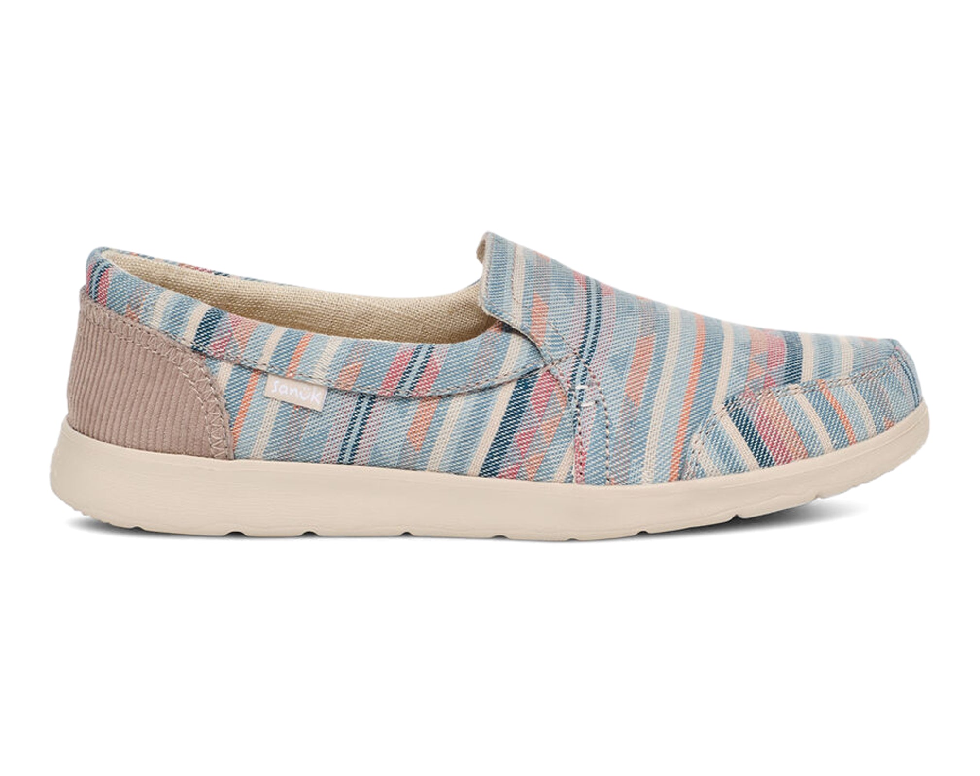 Sanuk Hangout Lite Blanket slip-on donna blu multi tela